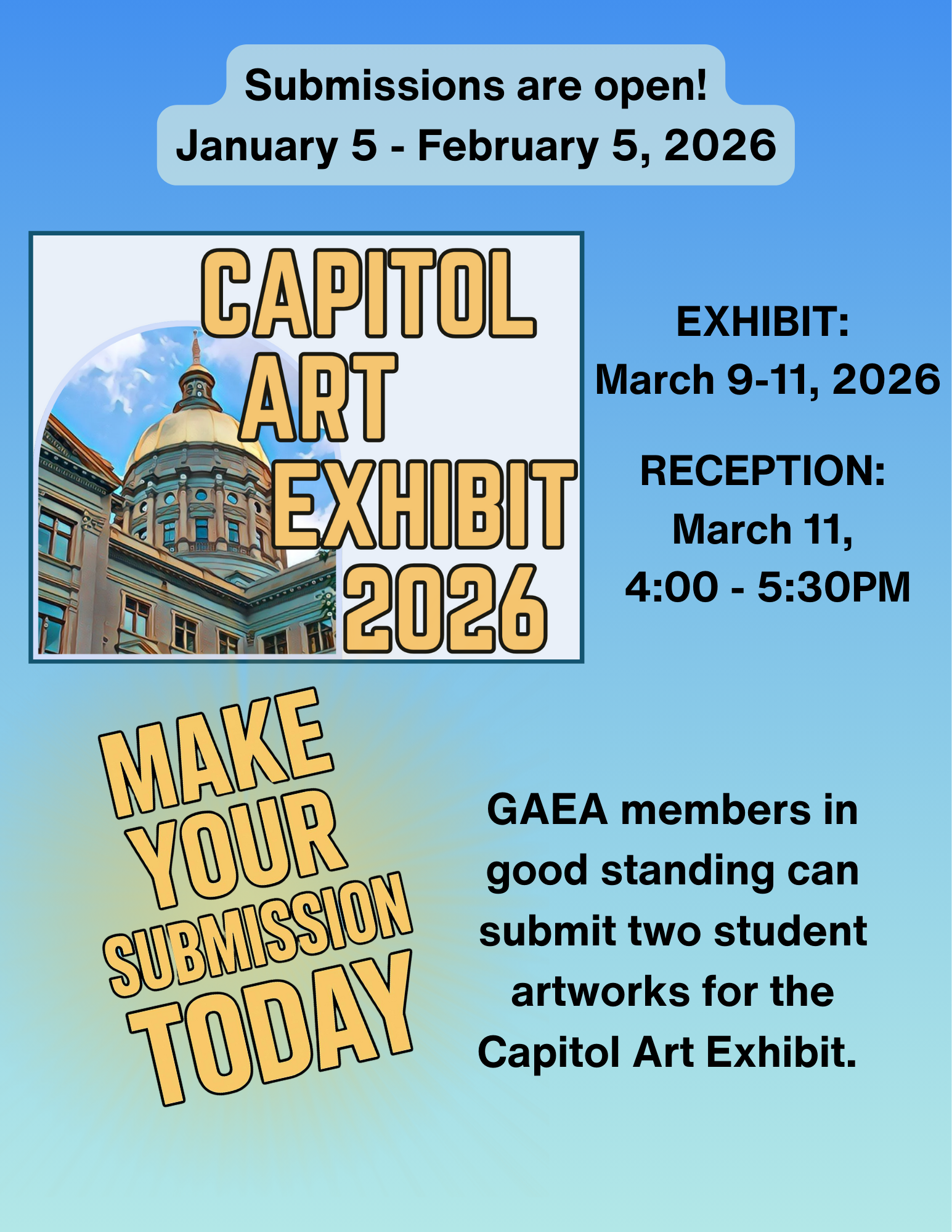 Click on the image above to begin your CAE submission. 

If you experience problems with this Google form, please check to see if Google is blocked in your district. If so, then try using a personal email or wifi. 