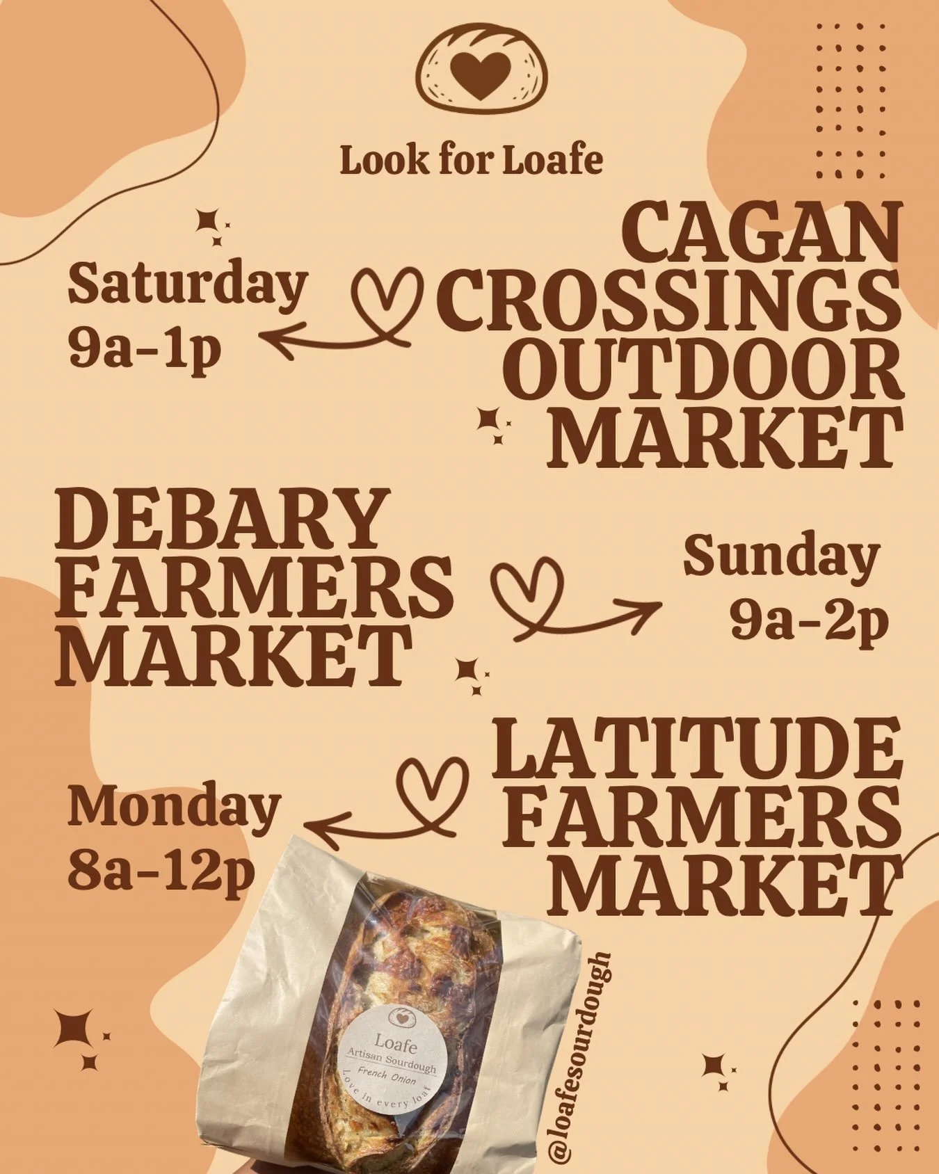 Look for Loafe this weekend in Clermont, DeBary, &amp; Daytona!! I will NOT be in DeLand Friday. Just a heads up, next week is my last week at DeLand.