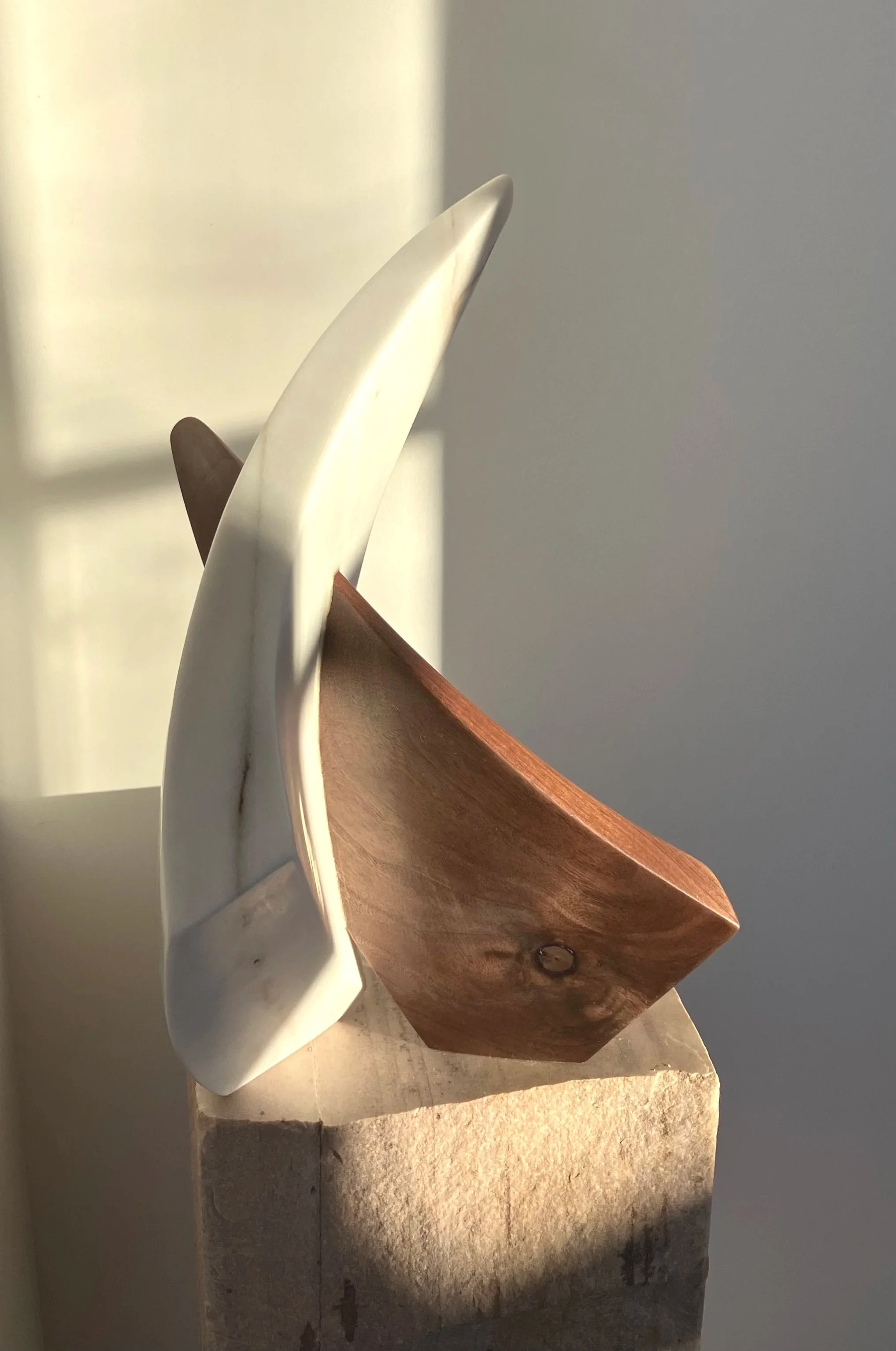 Sailboat and Marlin. Walnut and Yule Marble. $3600