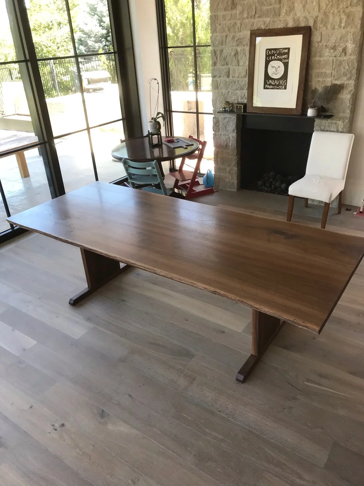 Live-Edge Walnut Dining Table. Sold.