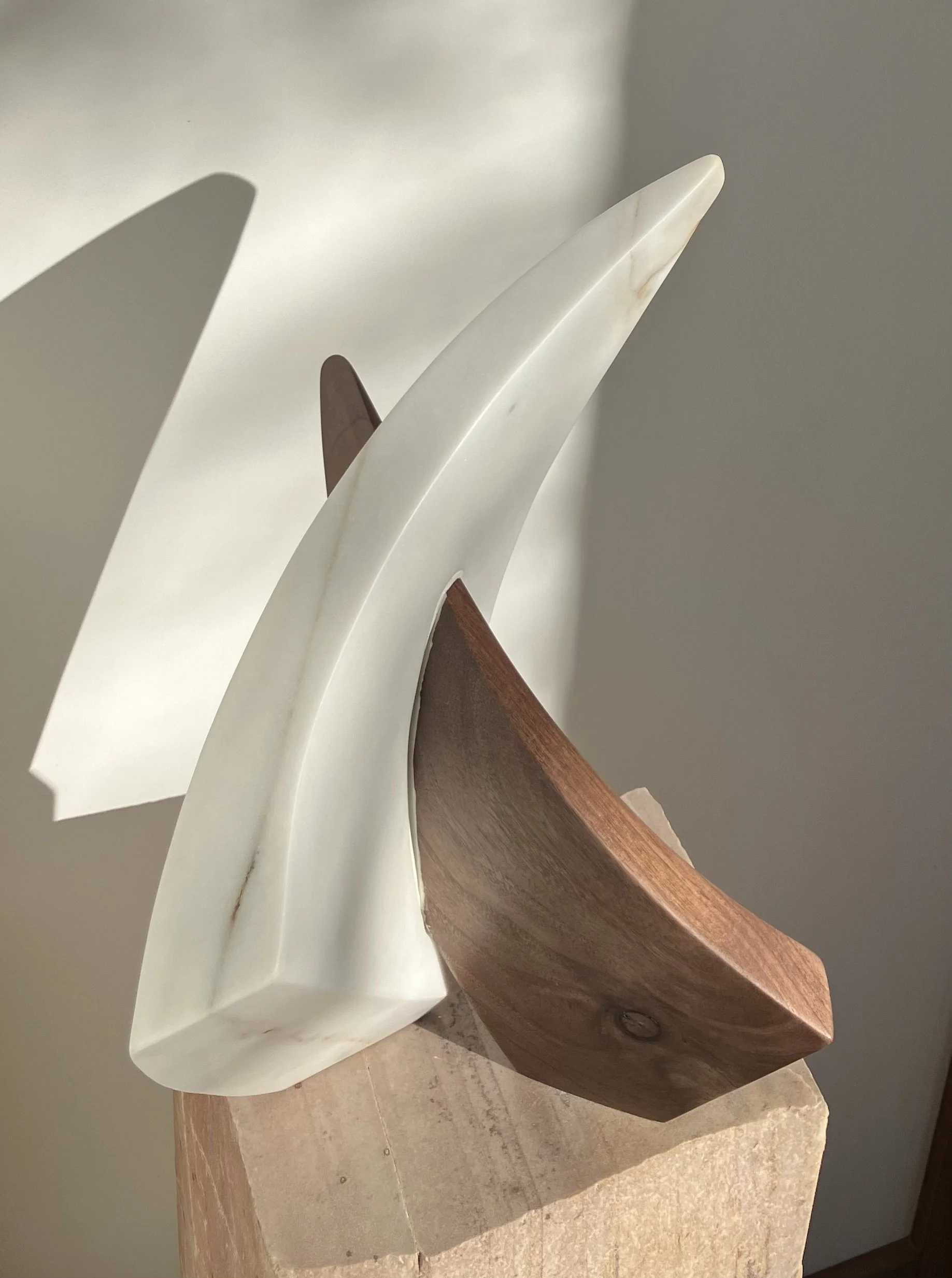 Sailboat and Marlin. Walnut and Yule Marble. $3600