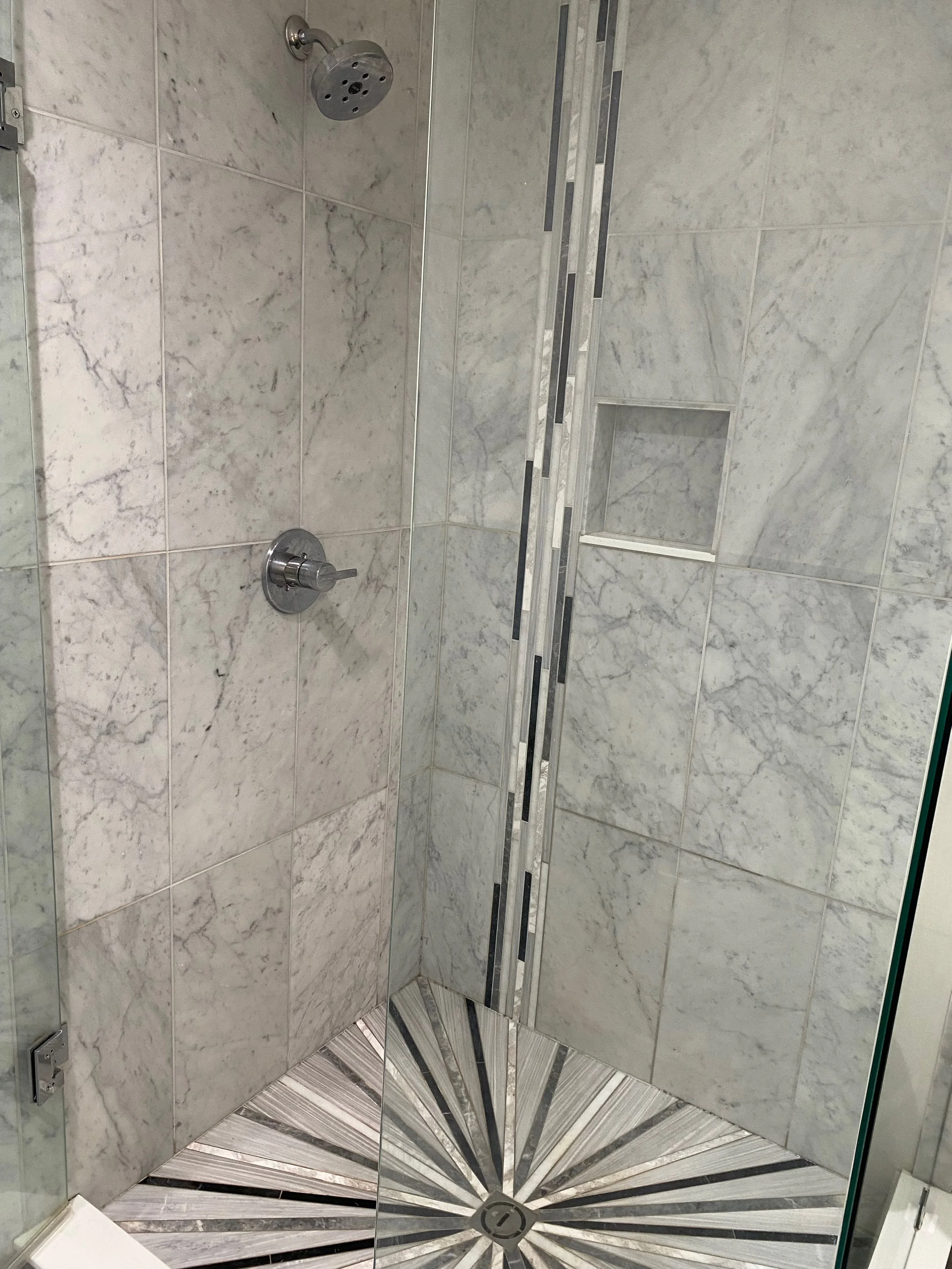 Carrara Marble Custom Shower Tile