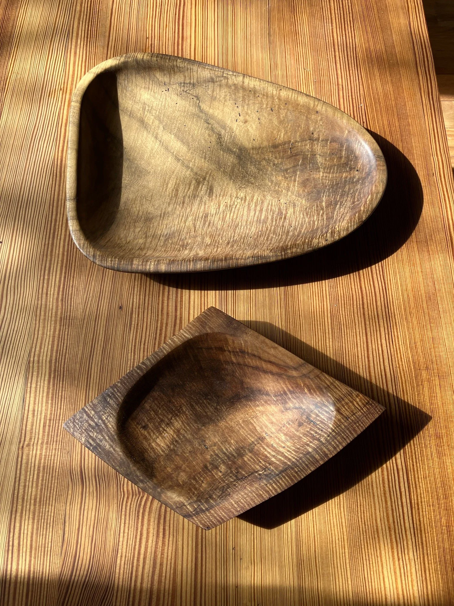 Figurative Bowls. Maui Lowland Koa. $1,400