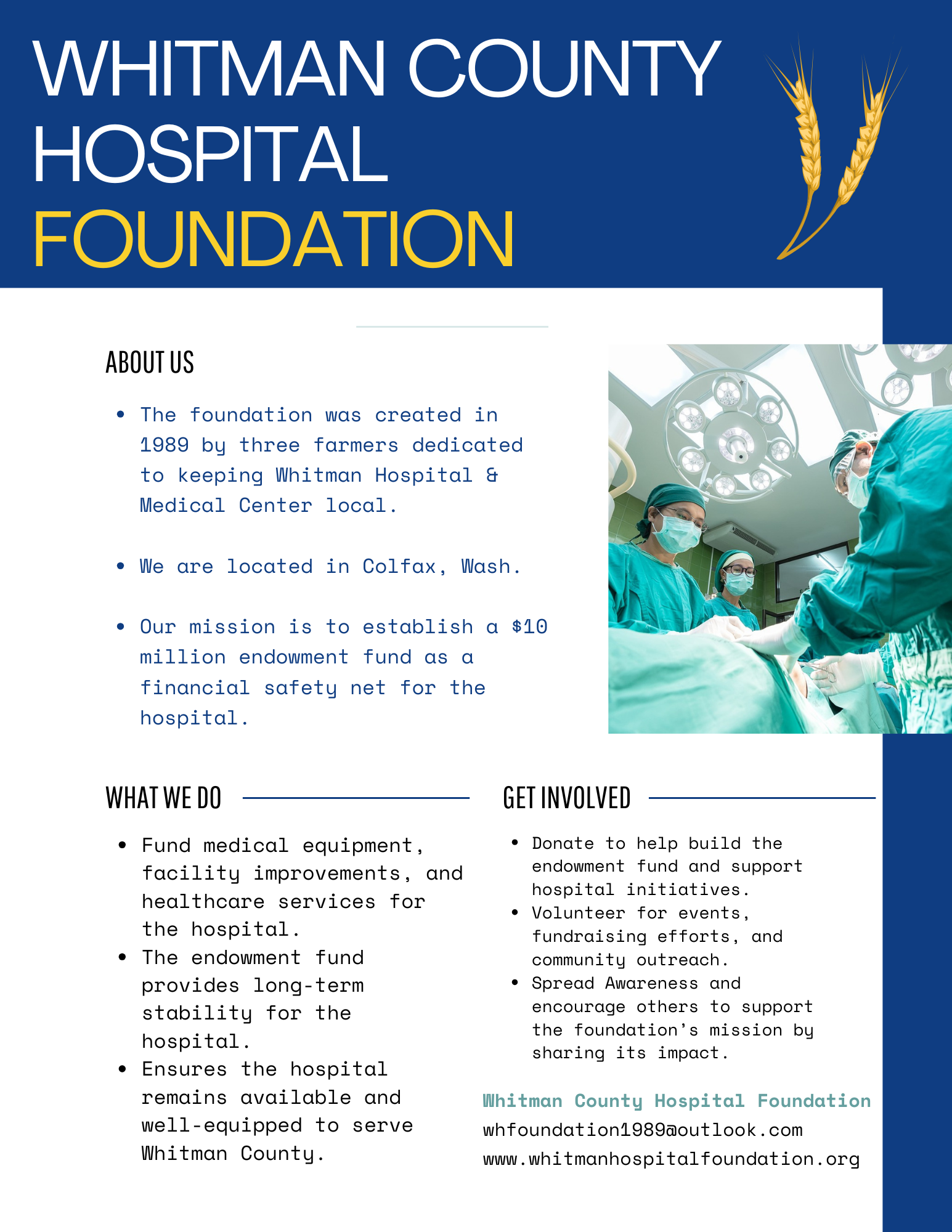 Fact sheet for Whitman County Hospital