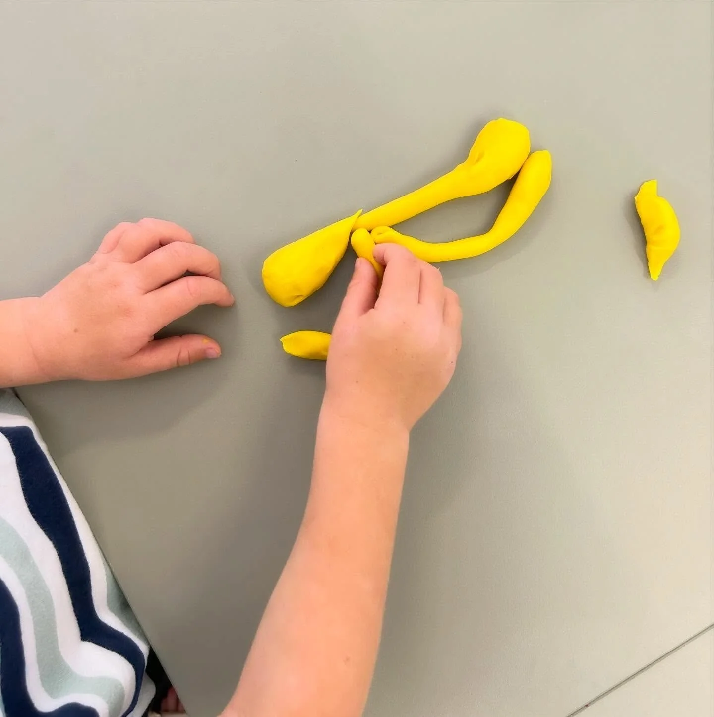 Fine motor skills in action! 

Building letters with playdough isn&rsquo;t just for fun. It strengthens those little hand muscles for writing and helps children feel the shape of the letters they are learning. 

This little superstar mastered the fir