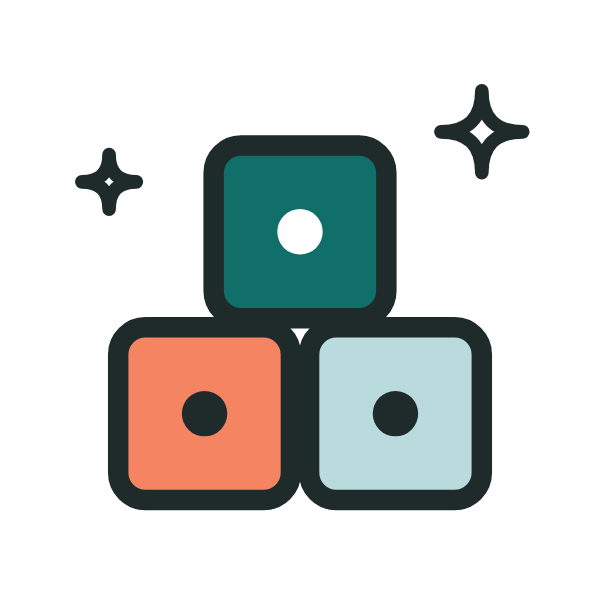 Building blocks icon: we build strong foundations