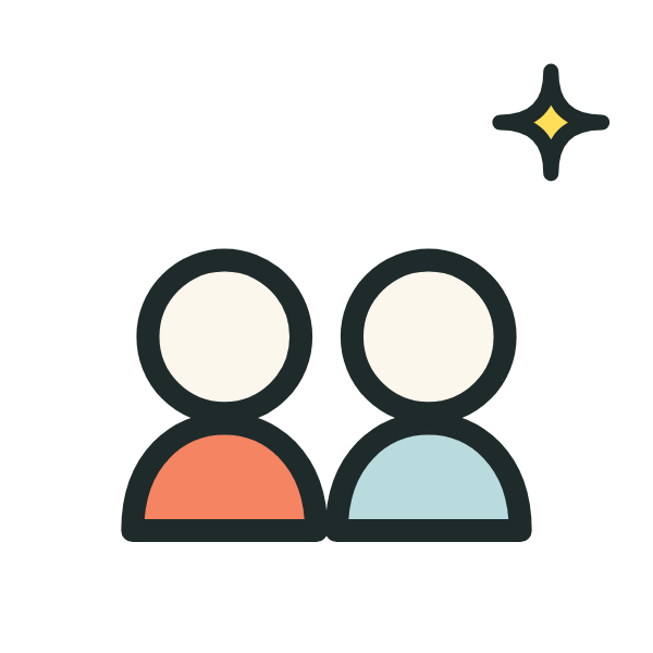 Icon of two children: semi-private tuition