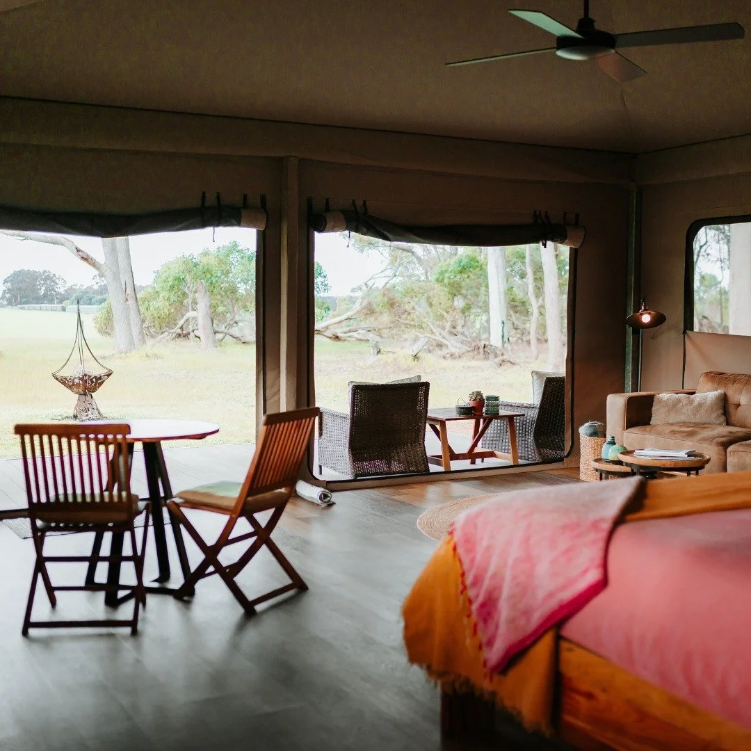 Open your door to nature's masterpiece. Our glamping tents boast front-row seats to the picturesque beauty of Margaret River. 🌅🏕️

#ScenicEscape #margaretriver #southwest #glamping #getaway