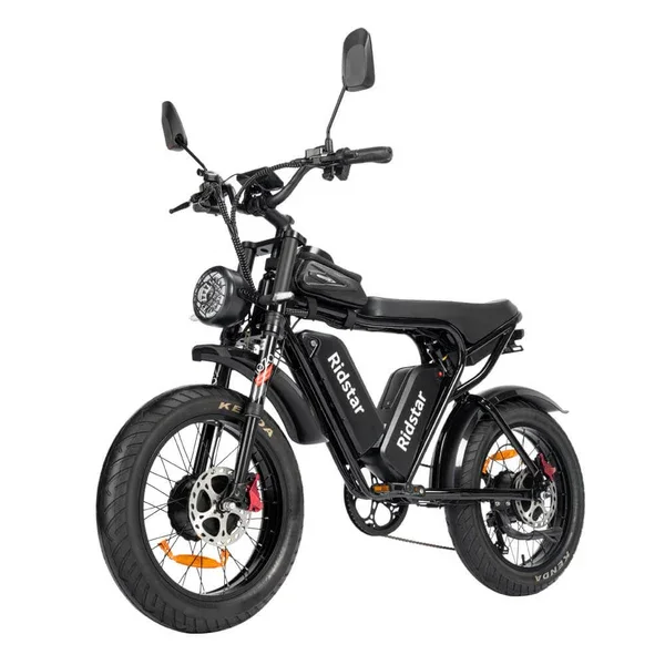 Rider using Ridstar Q20 Pro folding e-bike on gravel path – electric bike sale USA warehouse deals canada