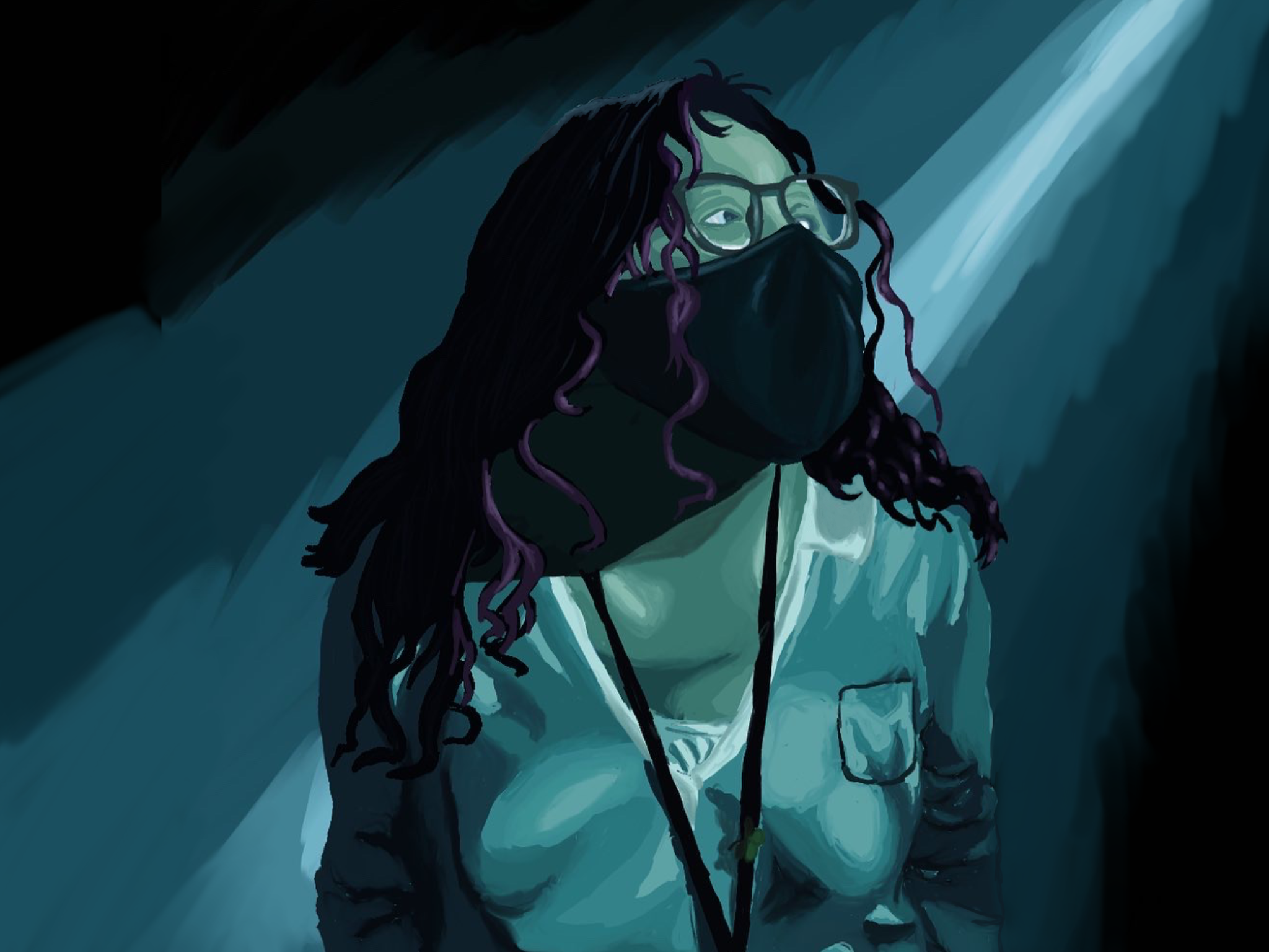 Digital painting of my friend Dulce - 2022 (Adobe Photoshop)