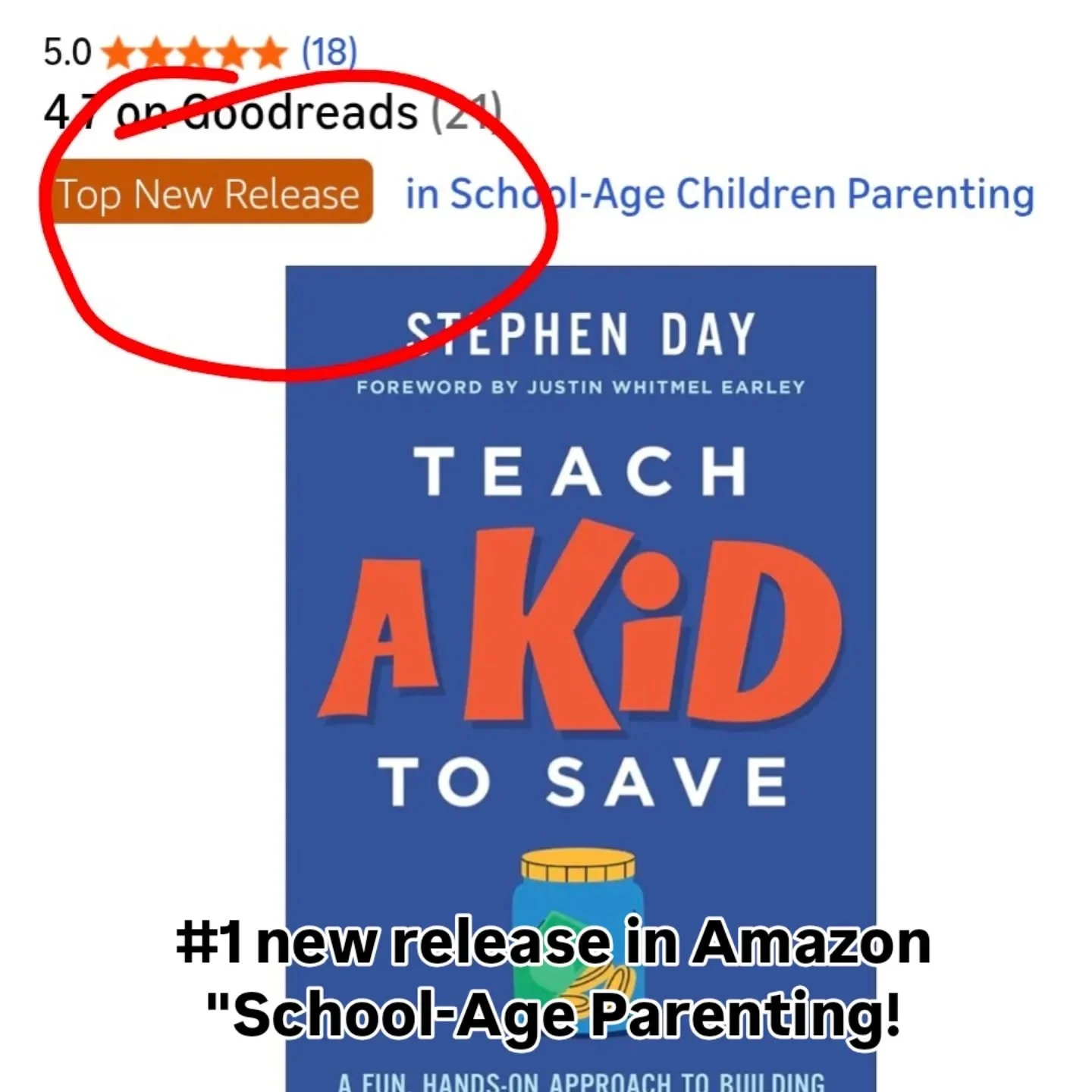 THANK YOU! for making TAKS Amazon's #1 New Release in "School-Age Parenting" and the number 8 overall Parenting new release. 

#teachakidtosave #minieconomy #newrelease #parenting
