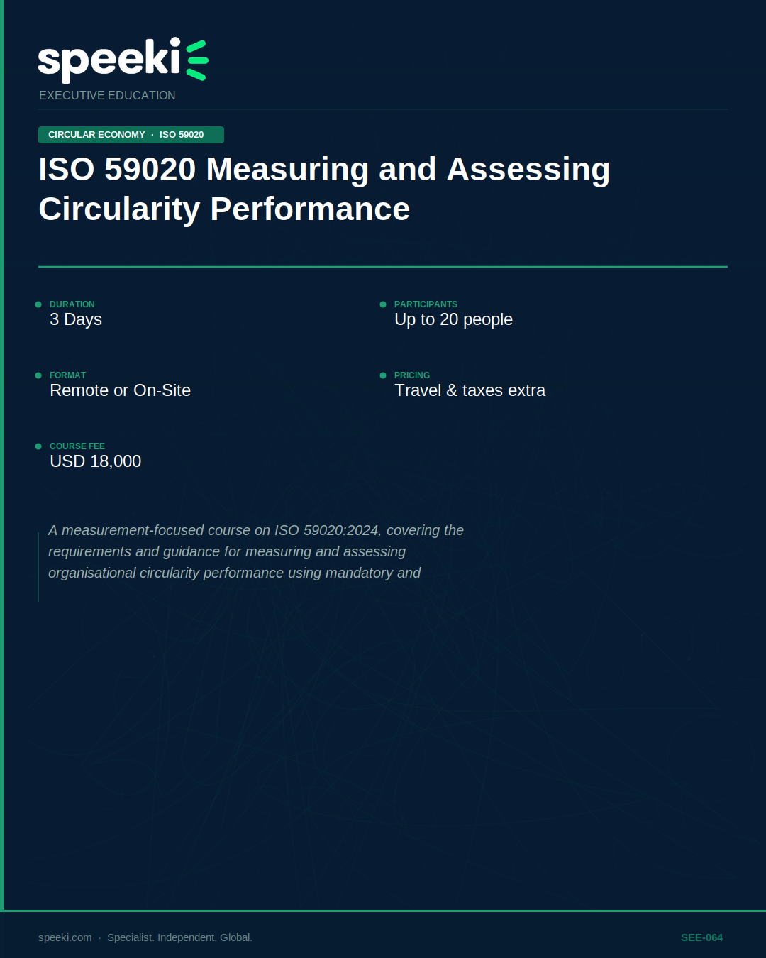 ISO 59020 Mesure et évaluation des performances en matière de circularité