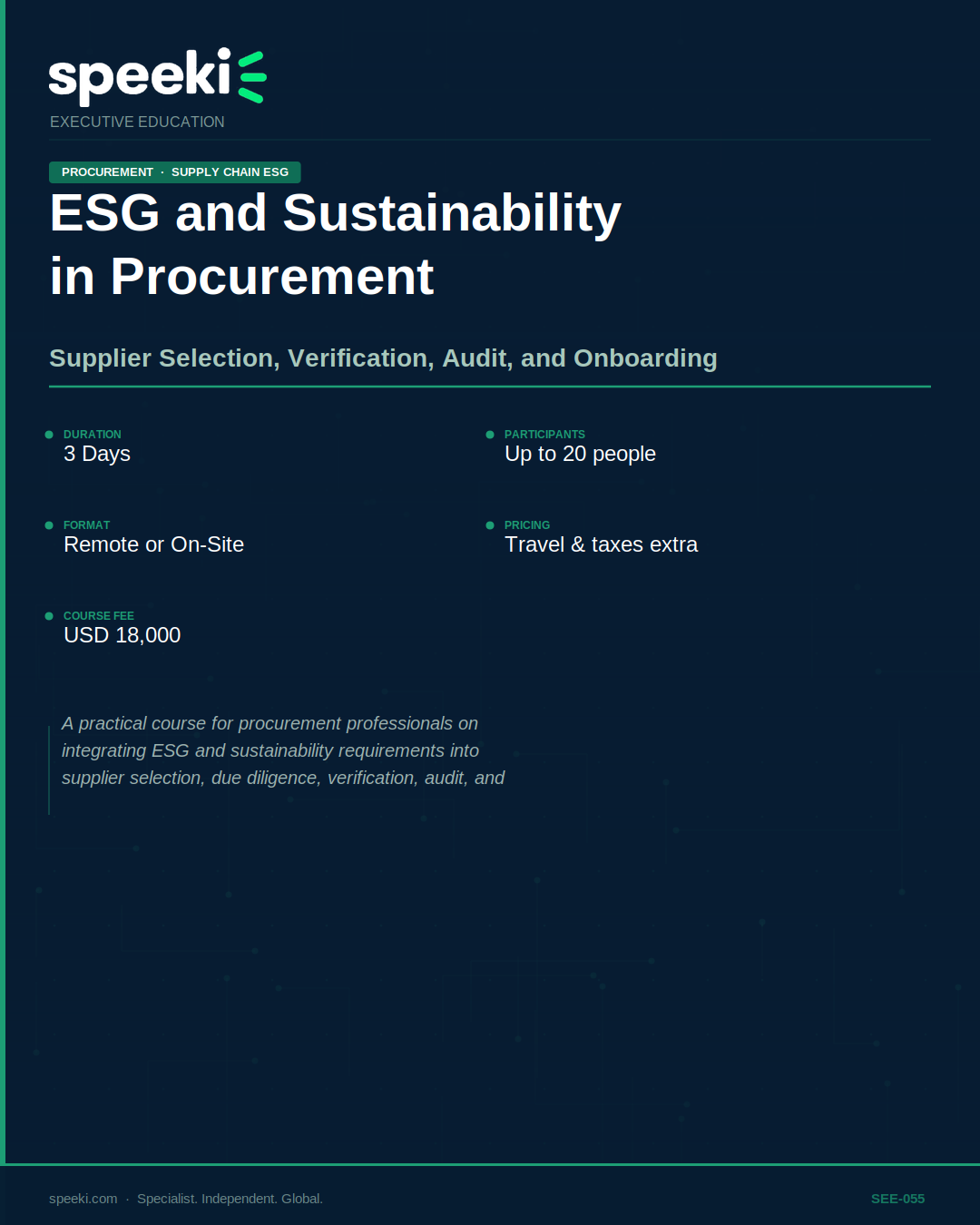 ESG et développement durable dans les achats — Sélection, vérification, audit et intégration des fournisseurs