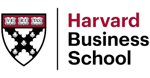 Harvard Business School logo with shield emblem and text