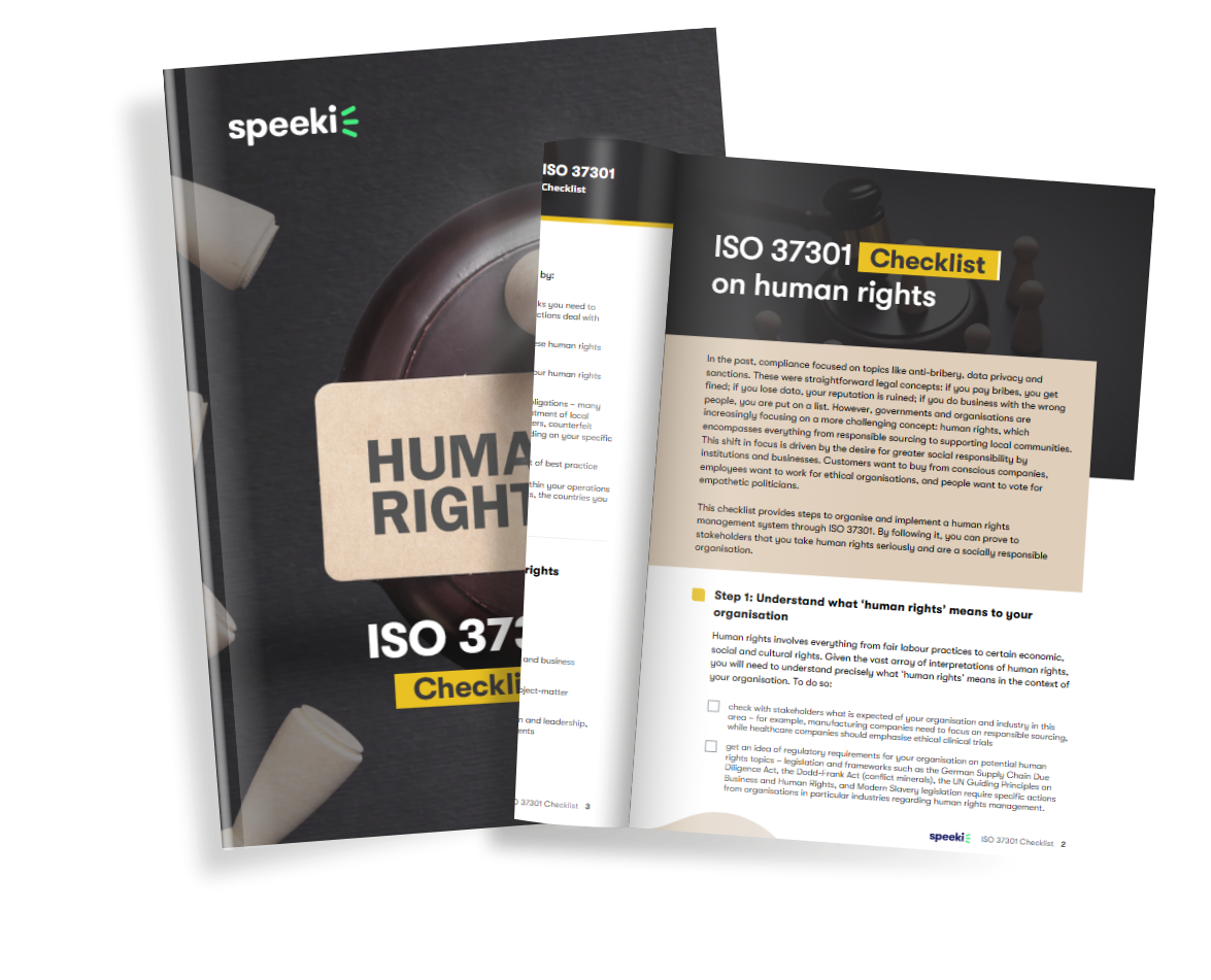 Iso 37301 Checklist.pdf Speeki’s ISO 37301 checklist: Build a human rights compliance ...