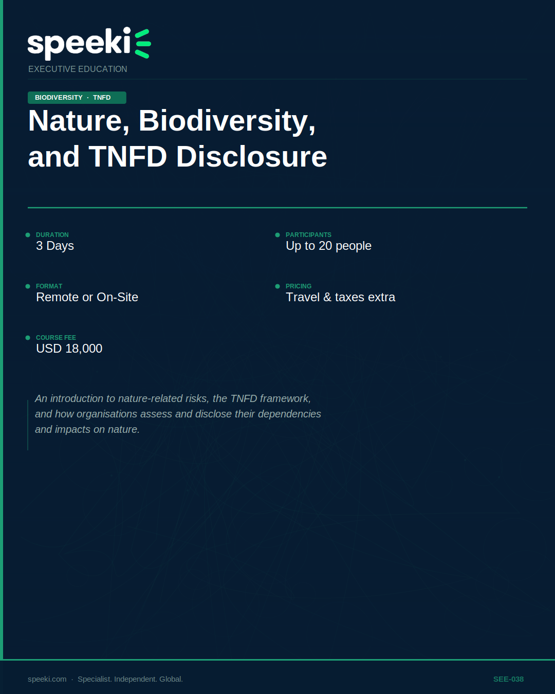 Nature, Biodiversity, and TNFD Disclosure