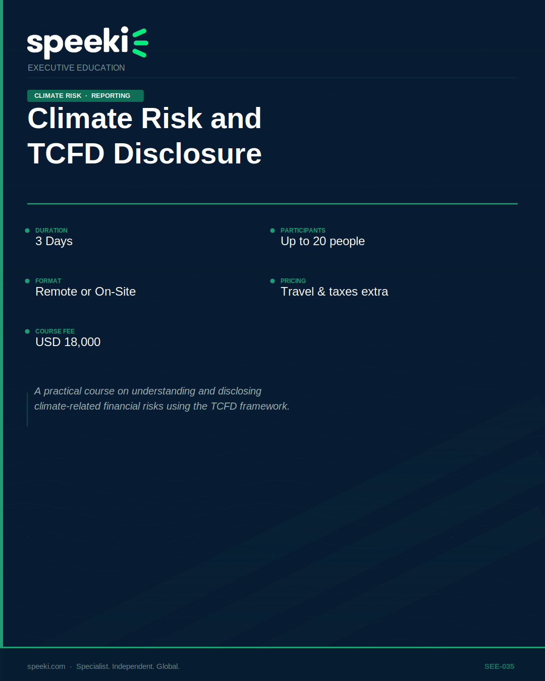 Climate Risk and TCFD Disclosure