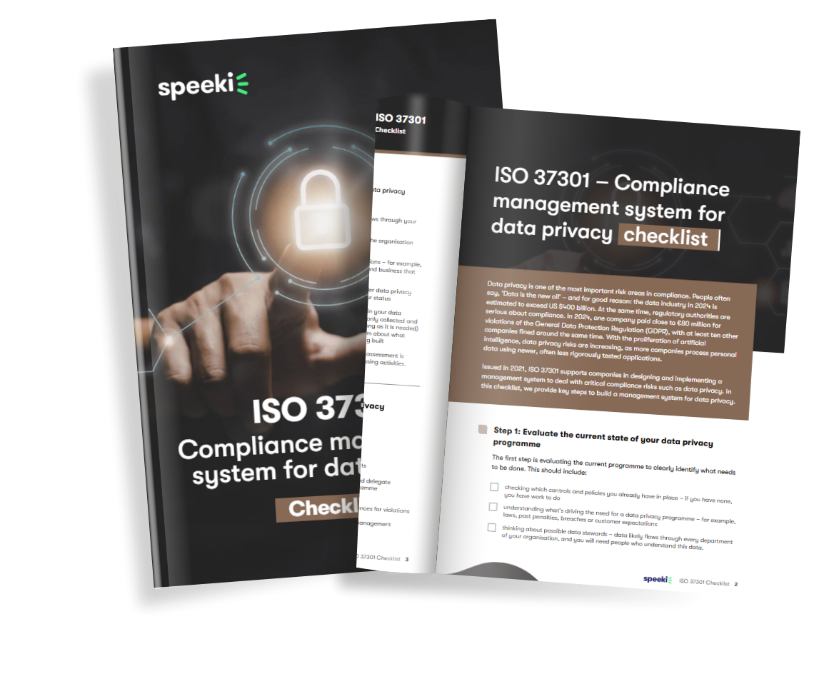 Speeki’s ISO 37301 checklist: Build a data privacy compliance ...