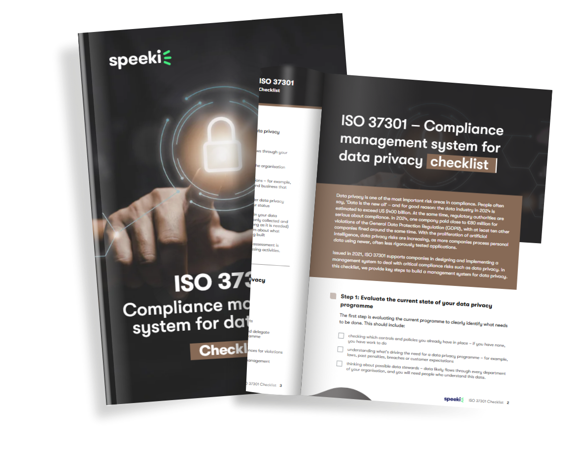 Speeki’s ISO 37301 checklist: Build a data privacy compliance ...