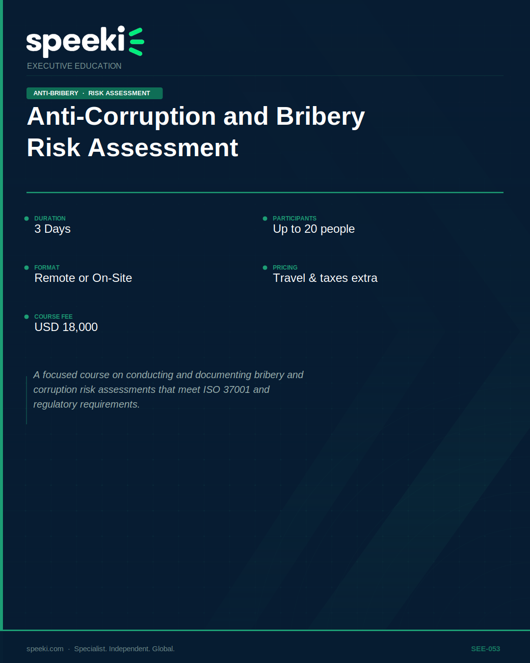 Anti-Corruption and Bribery Risk Assessment