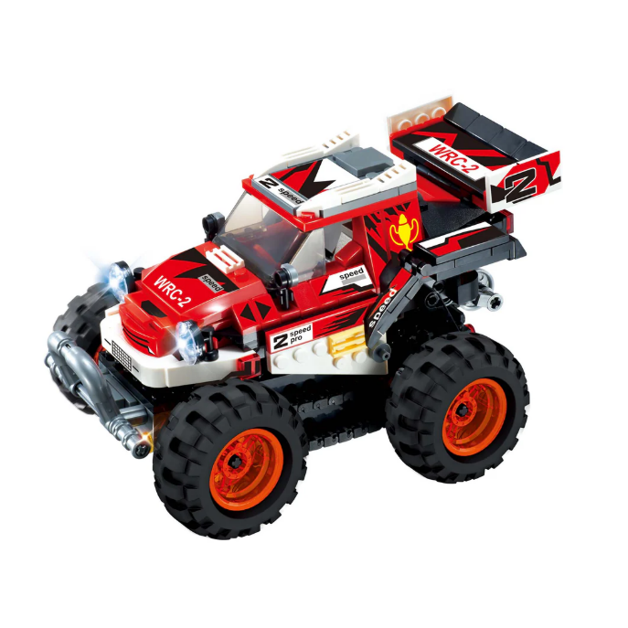Red build-your-own toy truck