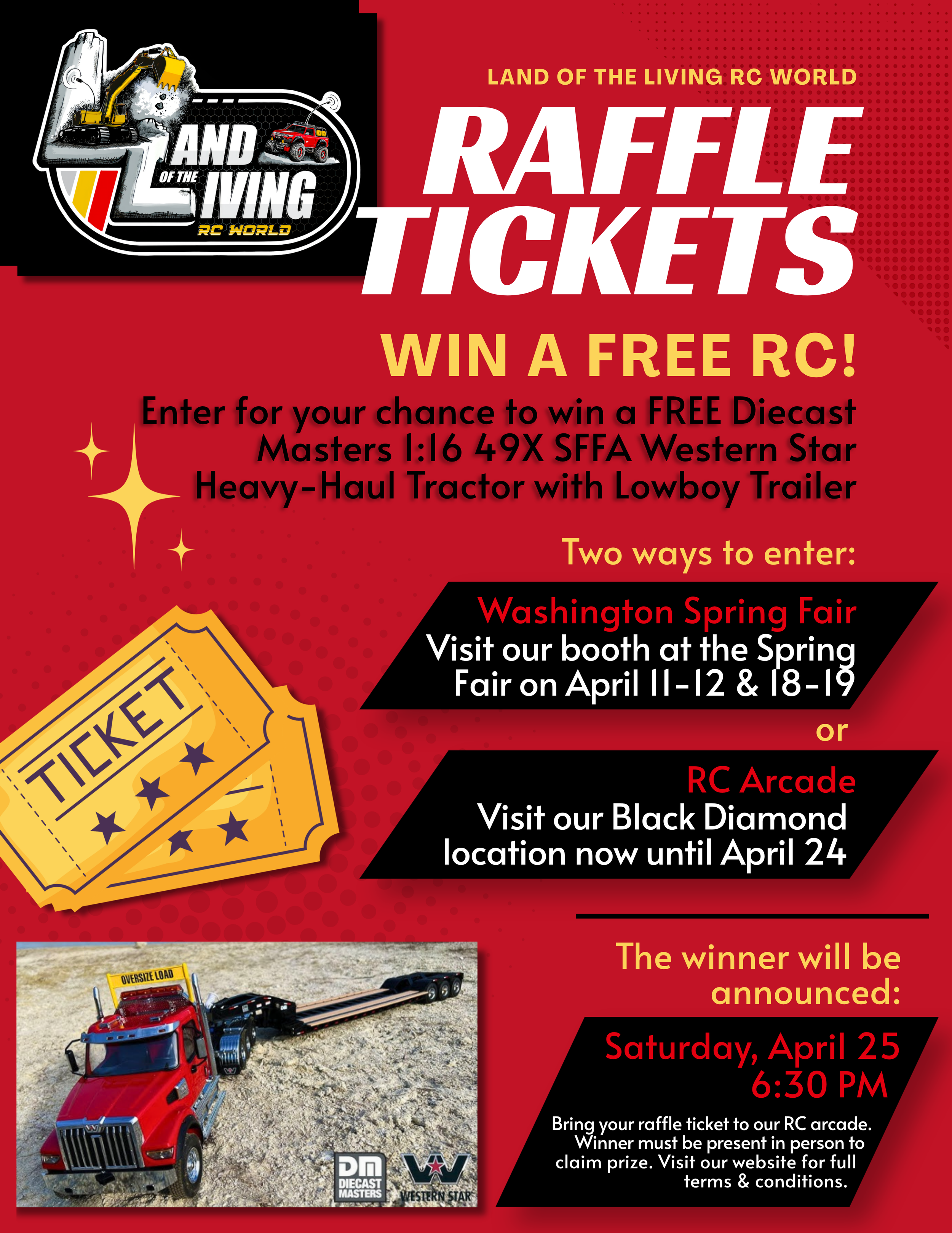 Raffle flyer for the Spring Fair 2026