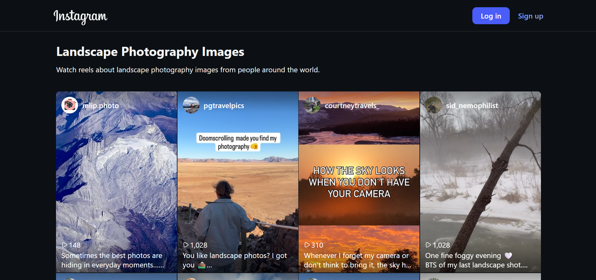 an image of a screenshot showing instagram reels