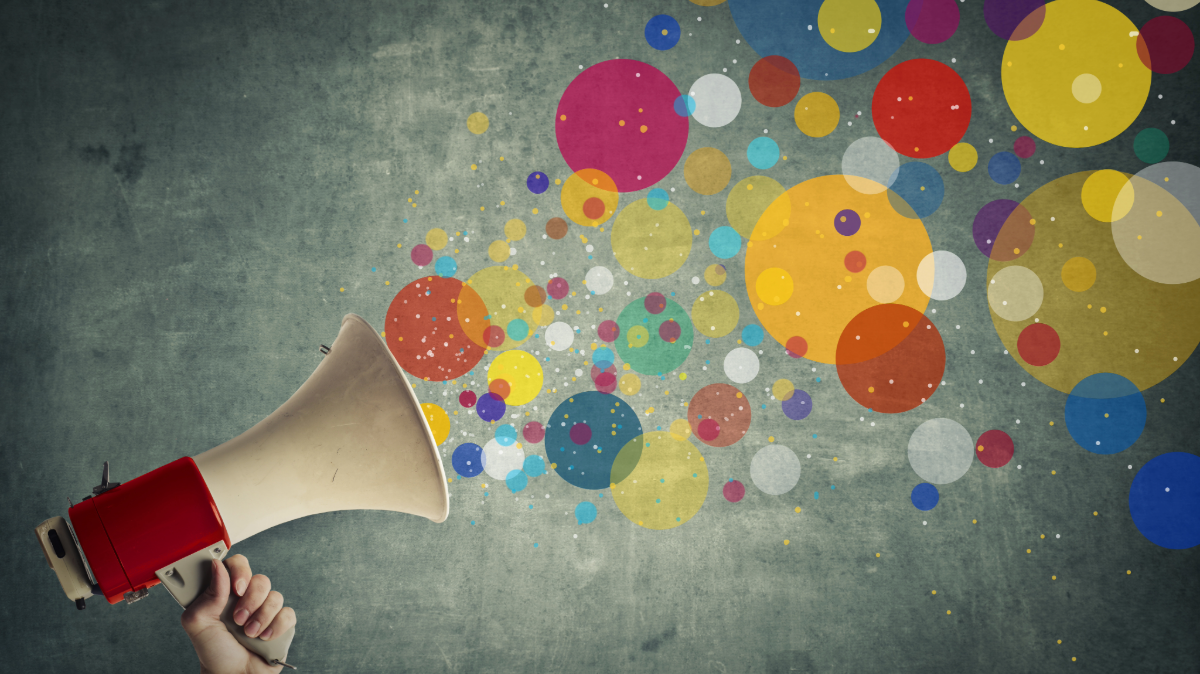 Megaphone representing vocal projection and clear, amplified communication.