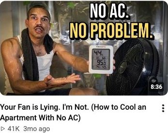 Your Fan is Lying. I’m Not. — YouTube screenshot showing 41K views, captured October 6, 2026.