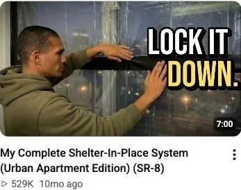 Shelter in Place — Stay Ready on YouTube. Screenshot showing 529K views, captured October 6, 2026.