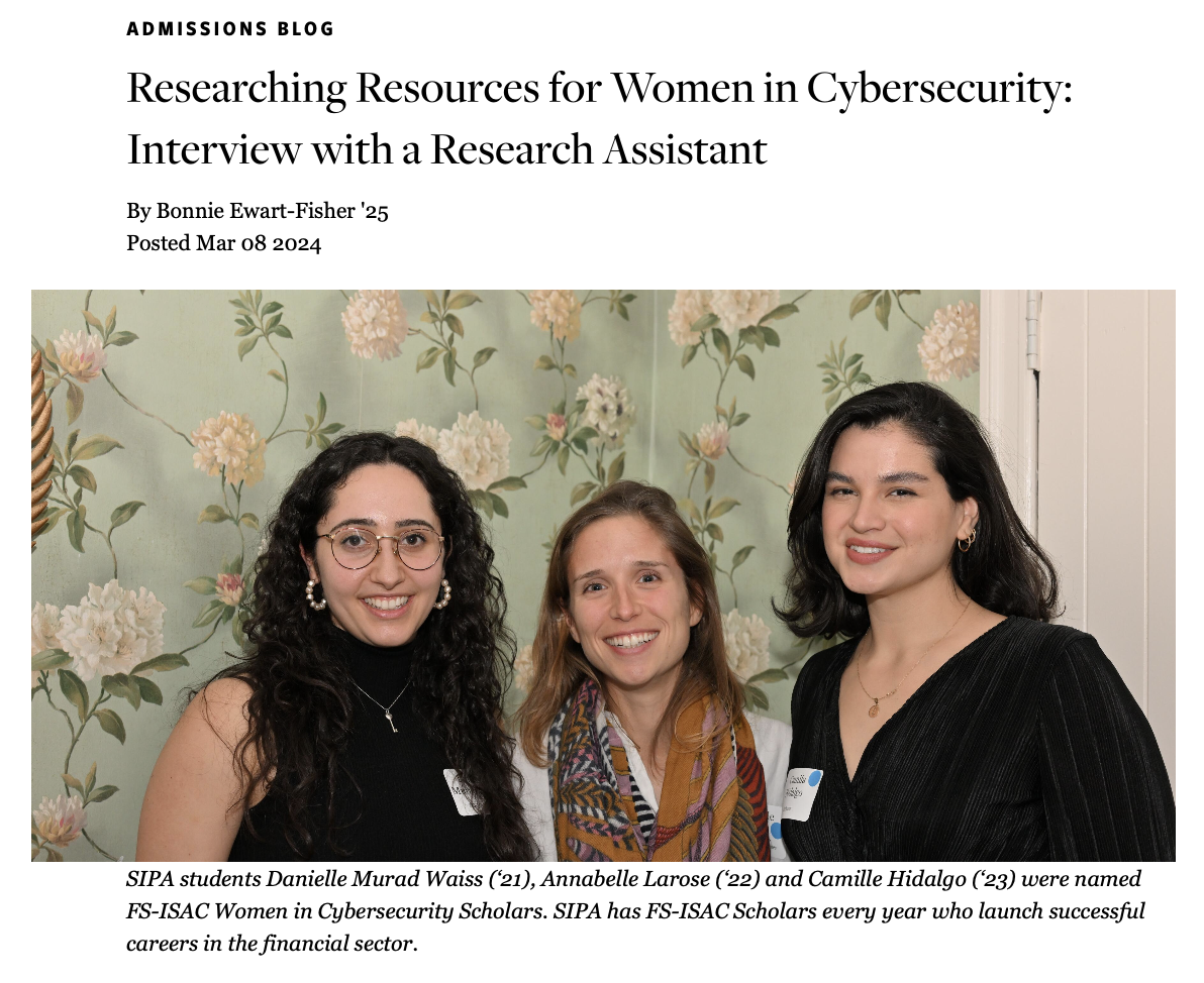 Columbia University Women in Cybersecurity Project