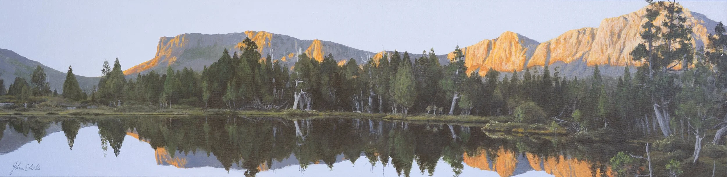 Sunrise over the West Wall and the Pool of Siloam.

(sold)

acrylic on canvas / 120 x 30 cm.

Early morning reflections on the Pool of Siloam, framed by the spectacular West Wall