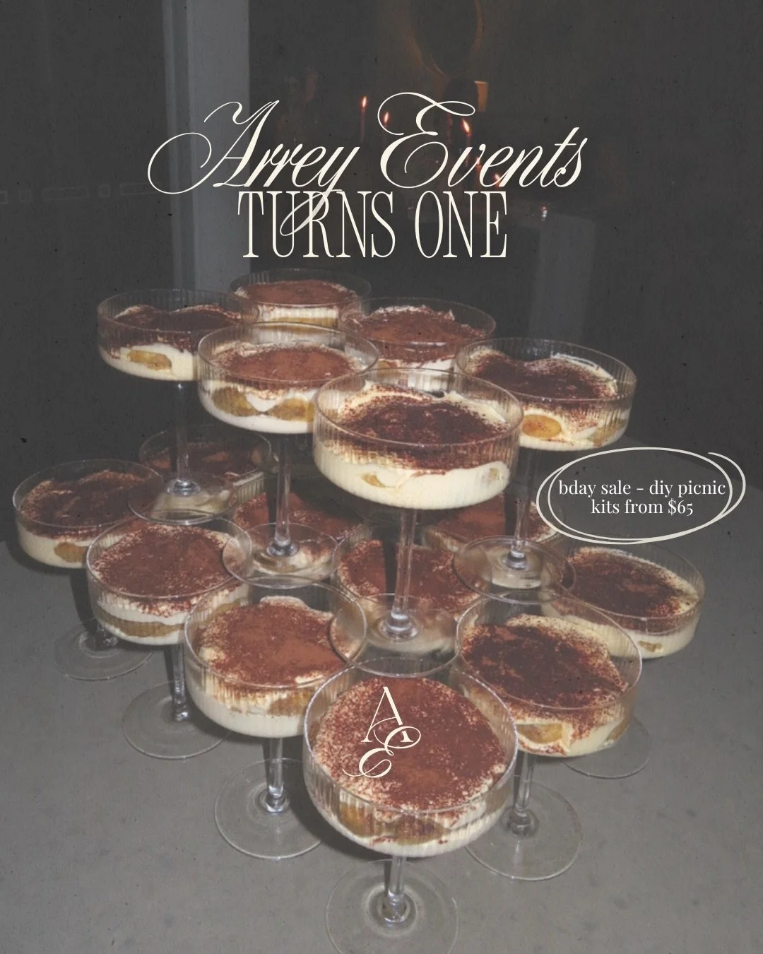 ARREY EVENTS turns 1 🥂

Starting as Arrey Luxe Picnics and now evolved to Arrey Events, it has been such a passion of mine to grow this business!

To celebrate our first year, we&rsquo;re offering a limited birthday sale on our DIY Luxury Picnic Kit