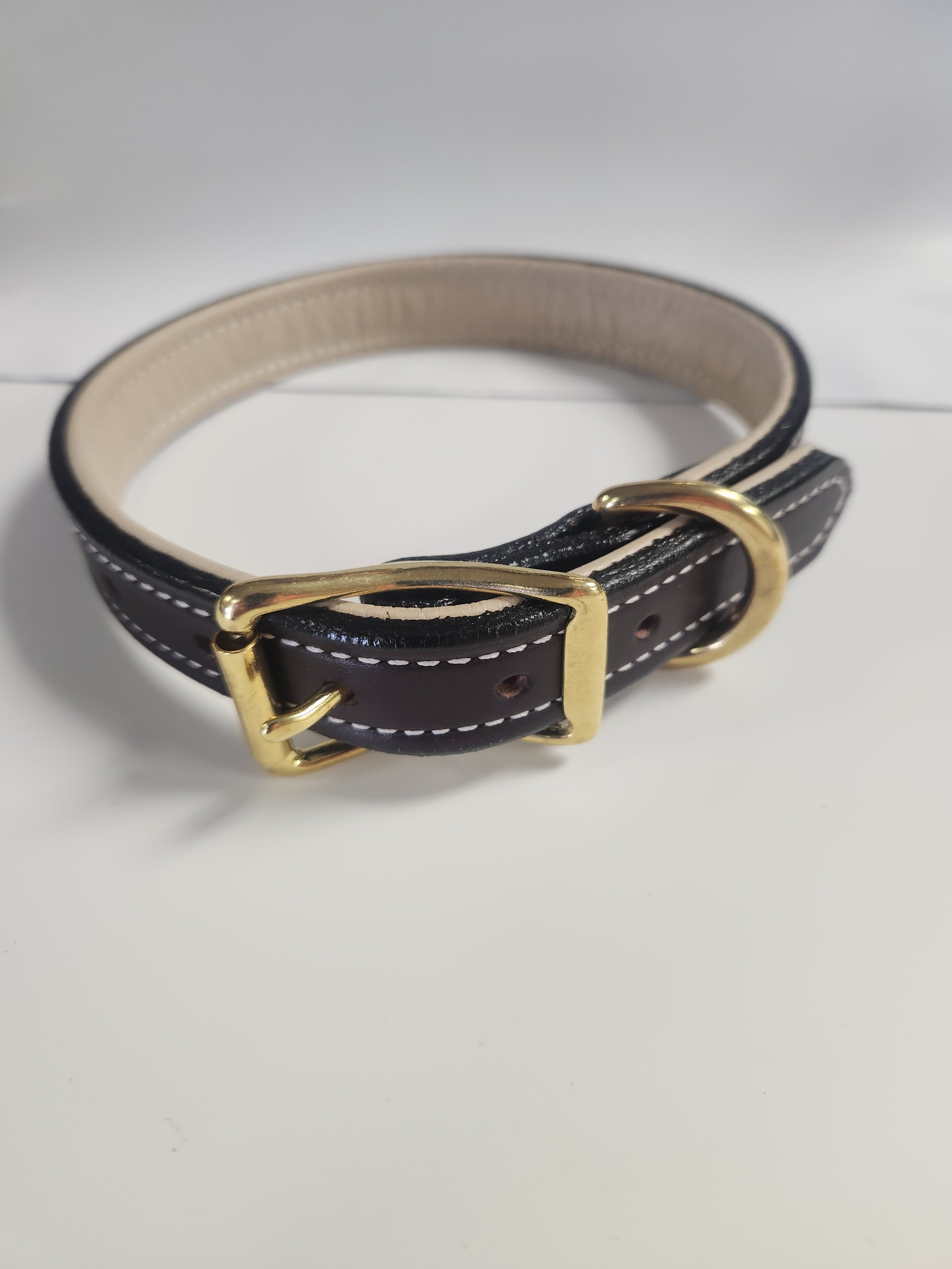 Premium Deluxe Dark Brown Bridle w/ Cream Buffalo Liner Standard Dee