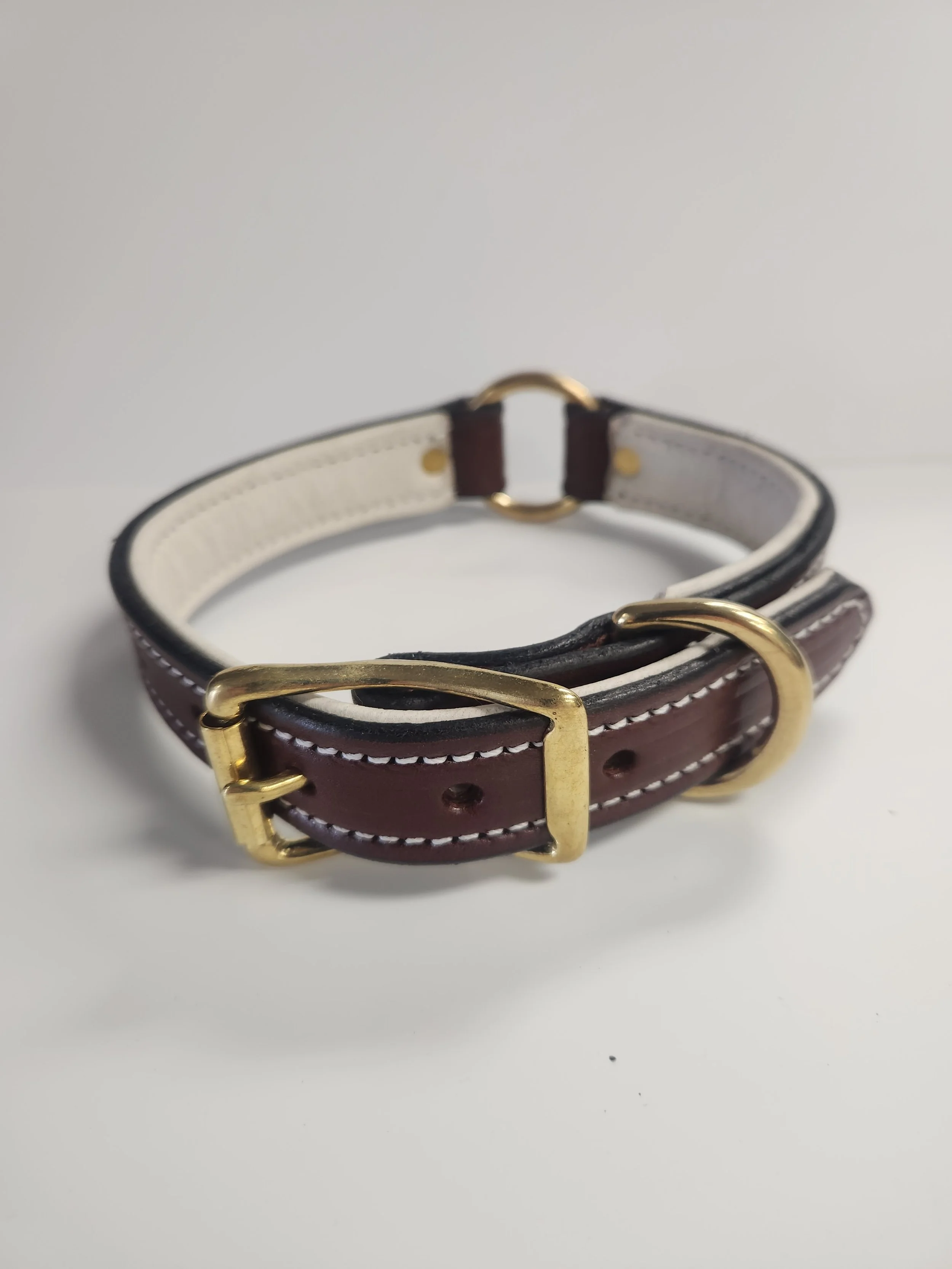 Premium Deluxe Center Ring w/ Dee Mahogany Bridle w/ Cream Elk