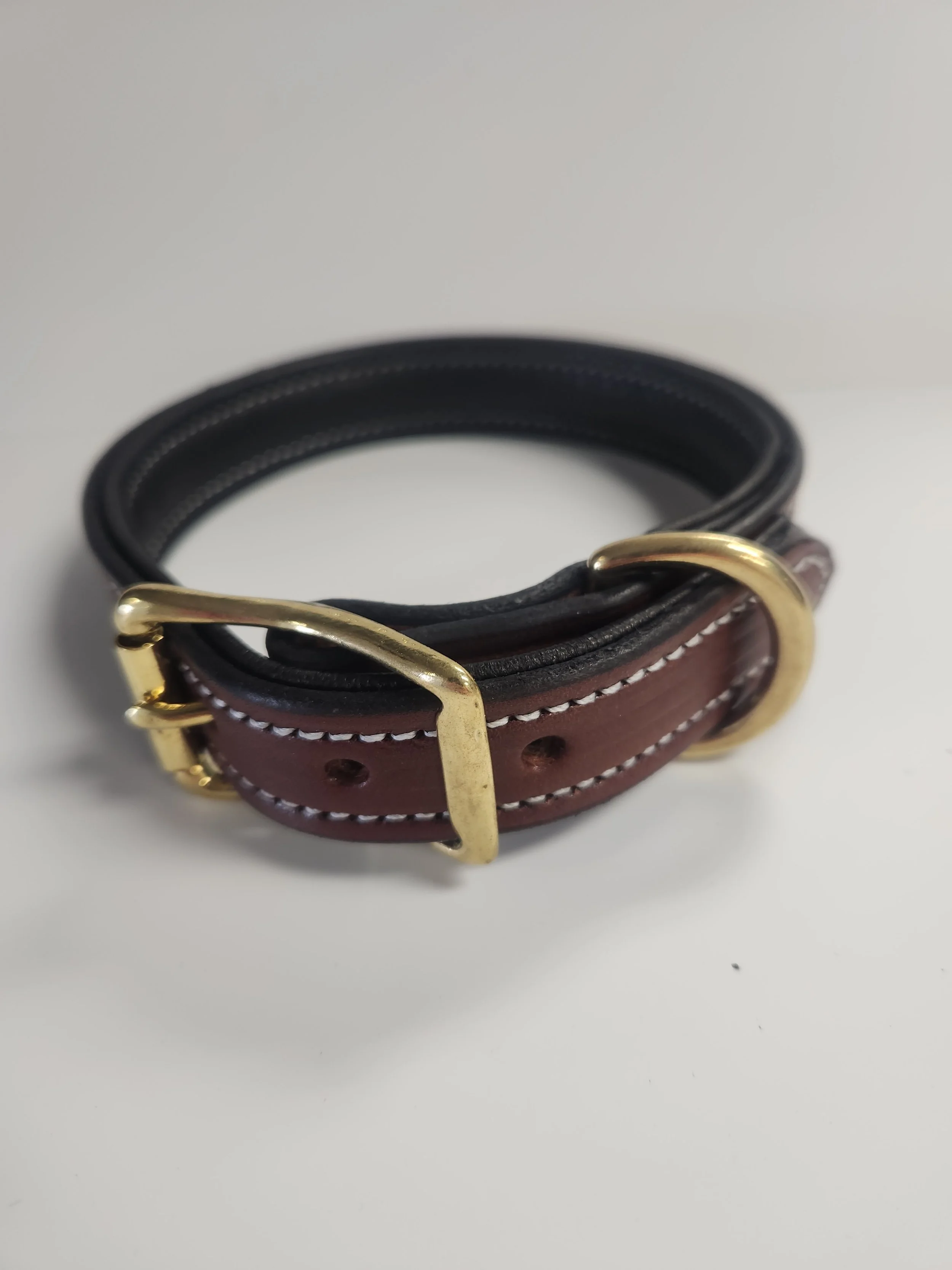 Premium Deluxe Standard Dee Mahogany Bridle w/ Black Elk