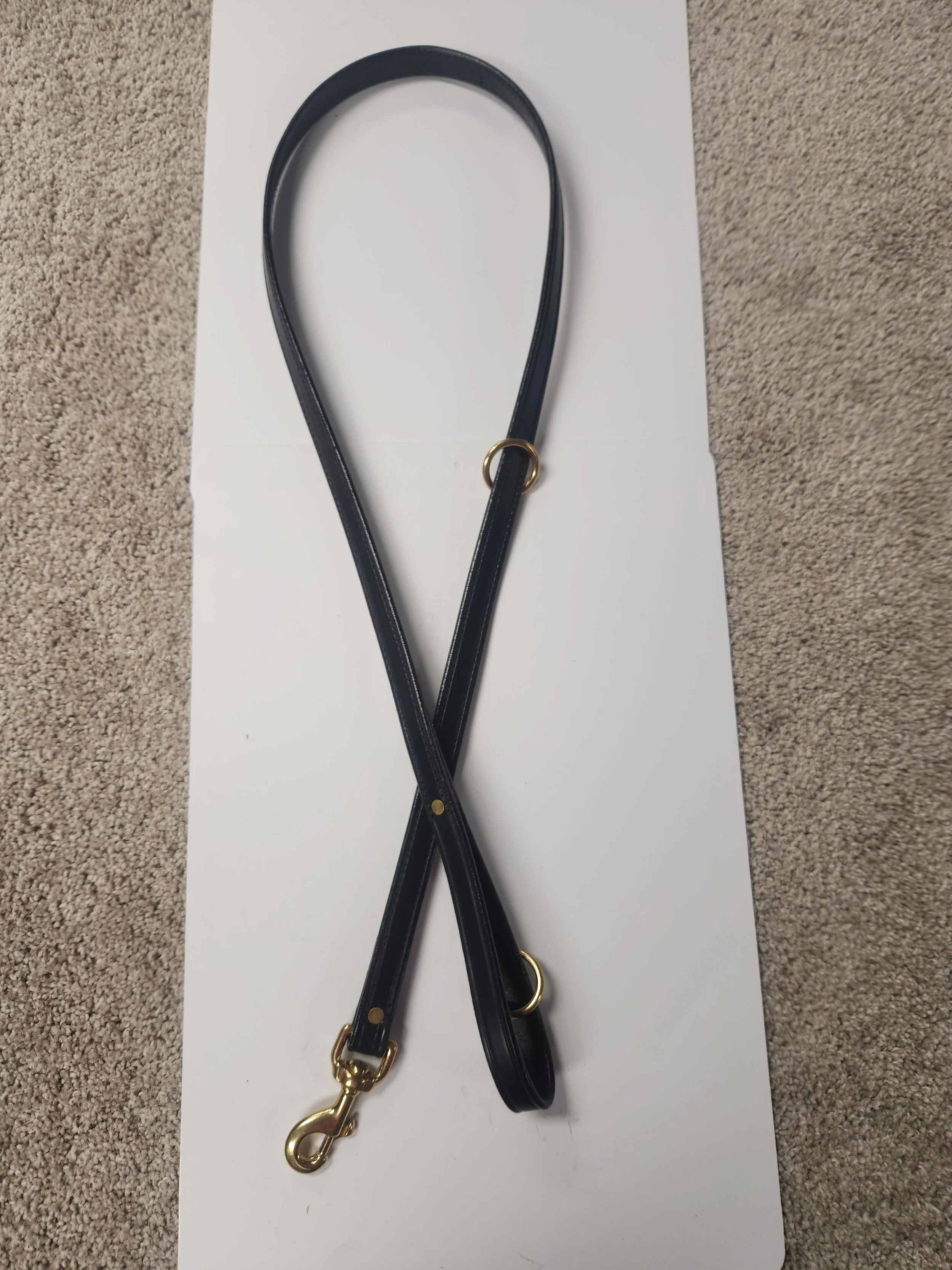Deluxe Black Leather Leash