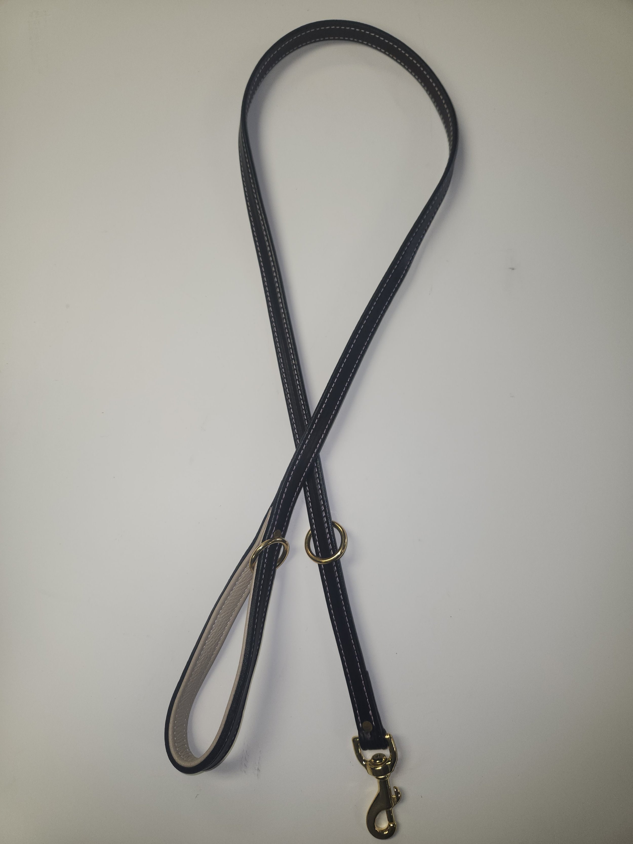 Premium Deluxe Dark Brown Bridle Leather w/ Cream Buffalo Liner