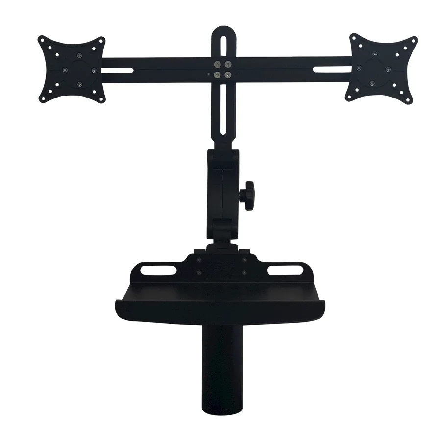 FS-29 Dual Monitor Mount with Mini Keyboard Tray