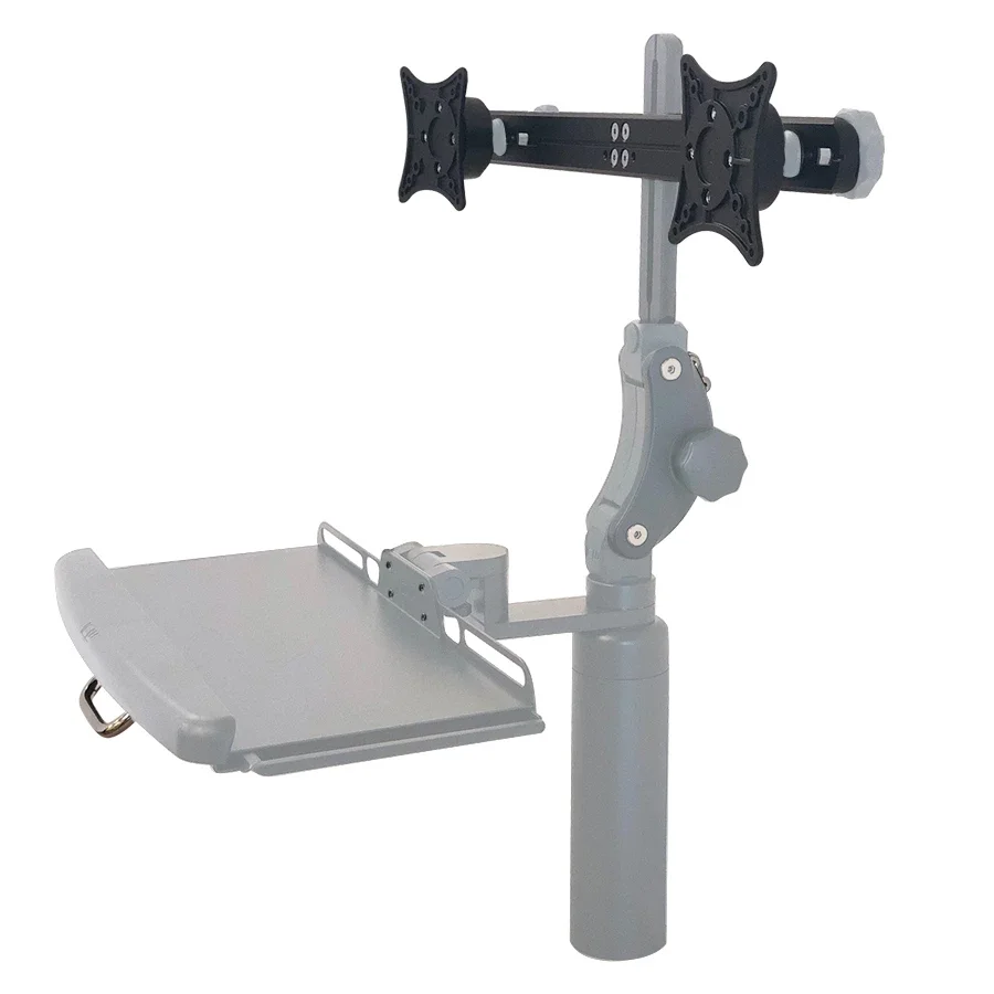 FS-24a Dual Monitor Mount with Keyboard Tray