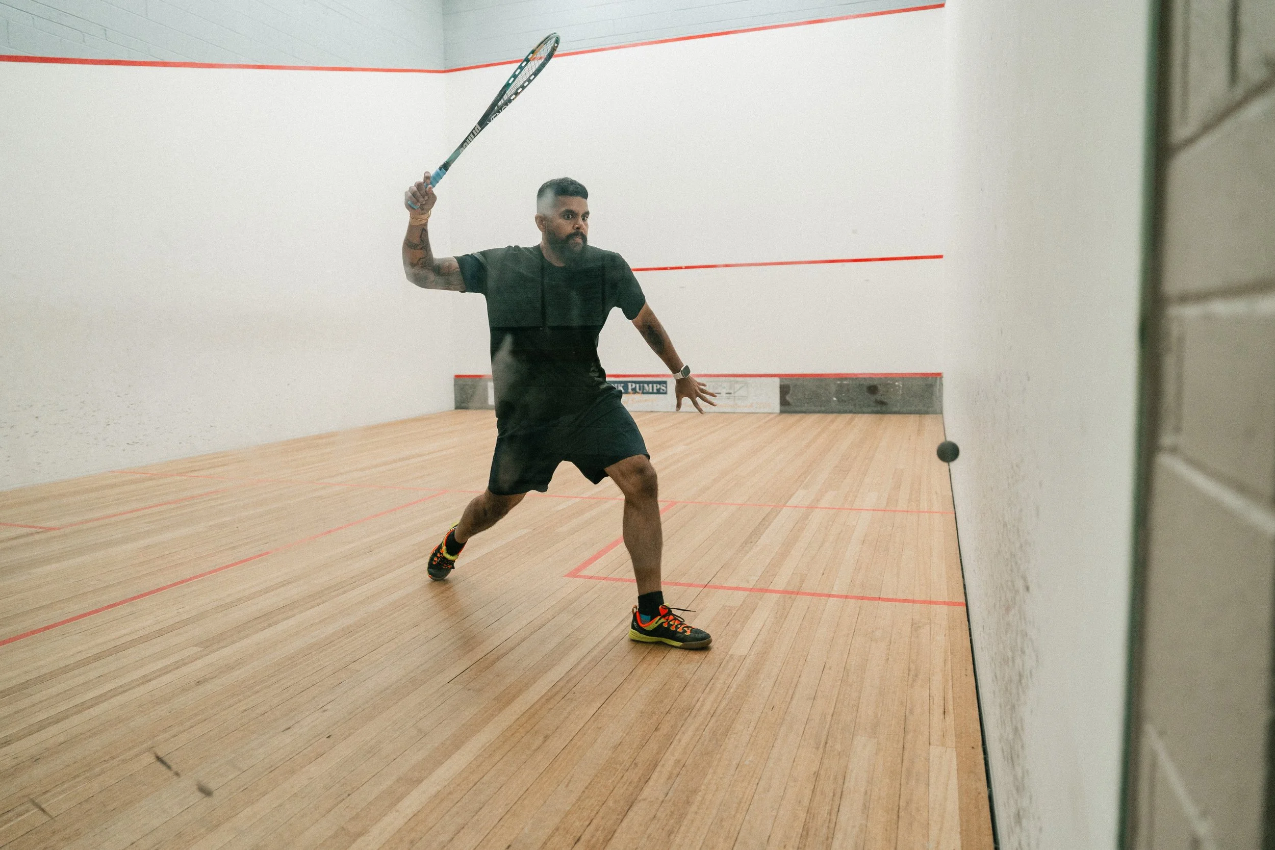 Playing social squash on Saturdays