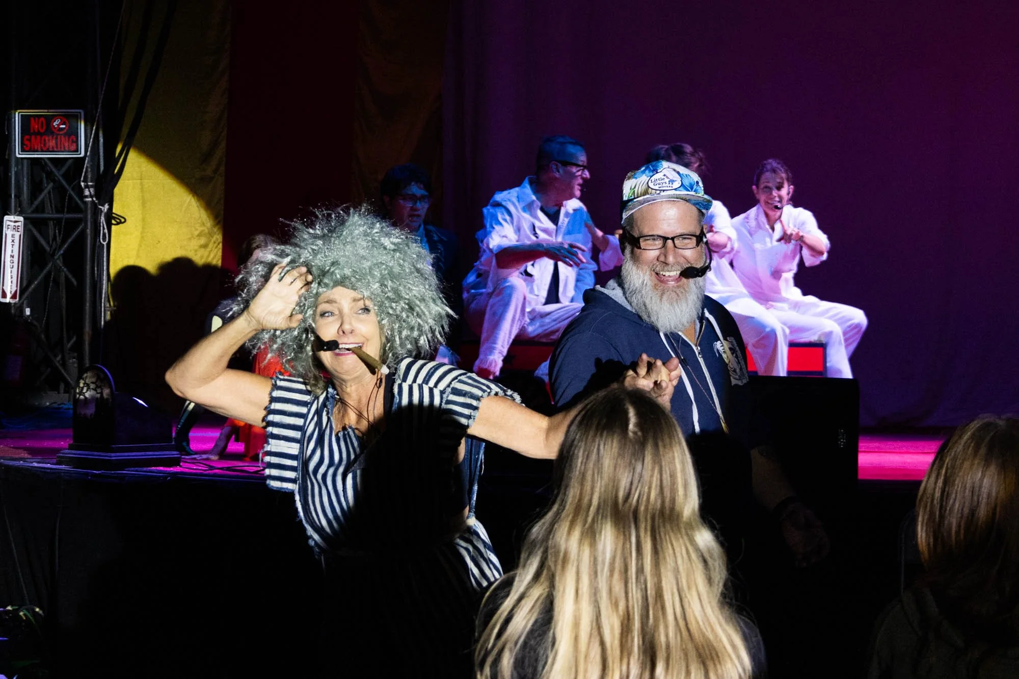 Polly Maynard and David Pierce perform the song "Demon's Lament" from the 2025 Cirque du Horror Halloween musical. This was their last dress rehearsal on Wednesday, October 22nd. 