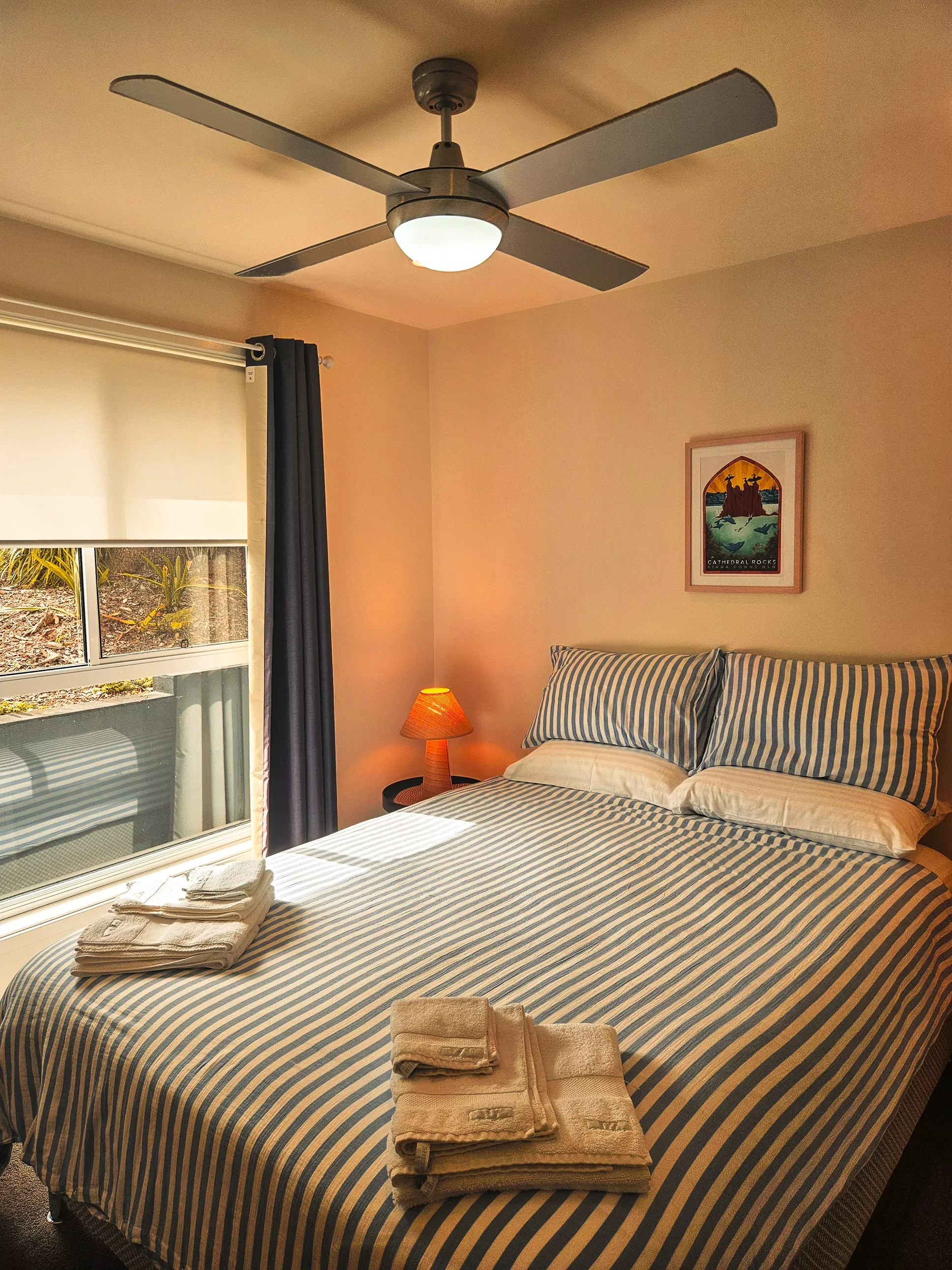 Master bedroom with Queen-sized bed and quality Manchester