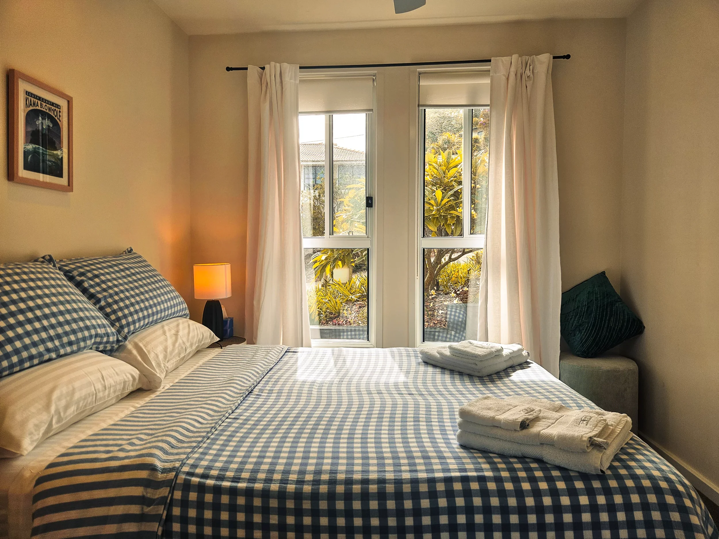 Second bedroom with Double-sized bed and quality Manchester