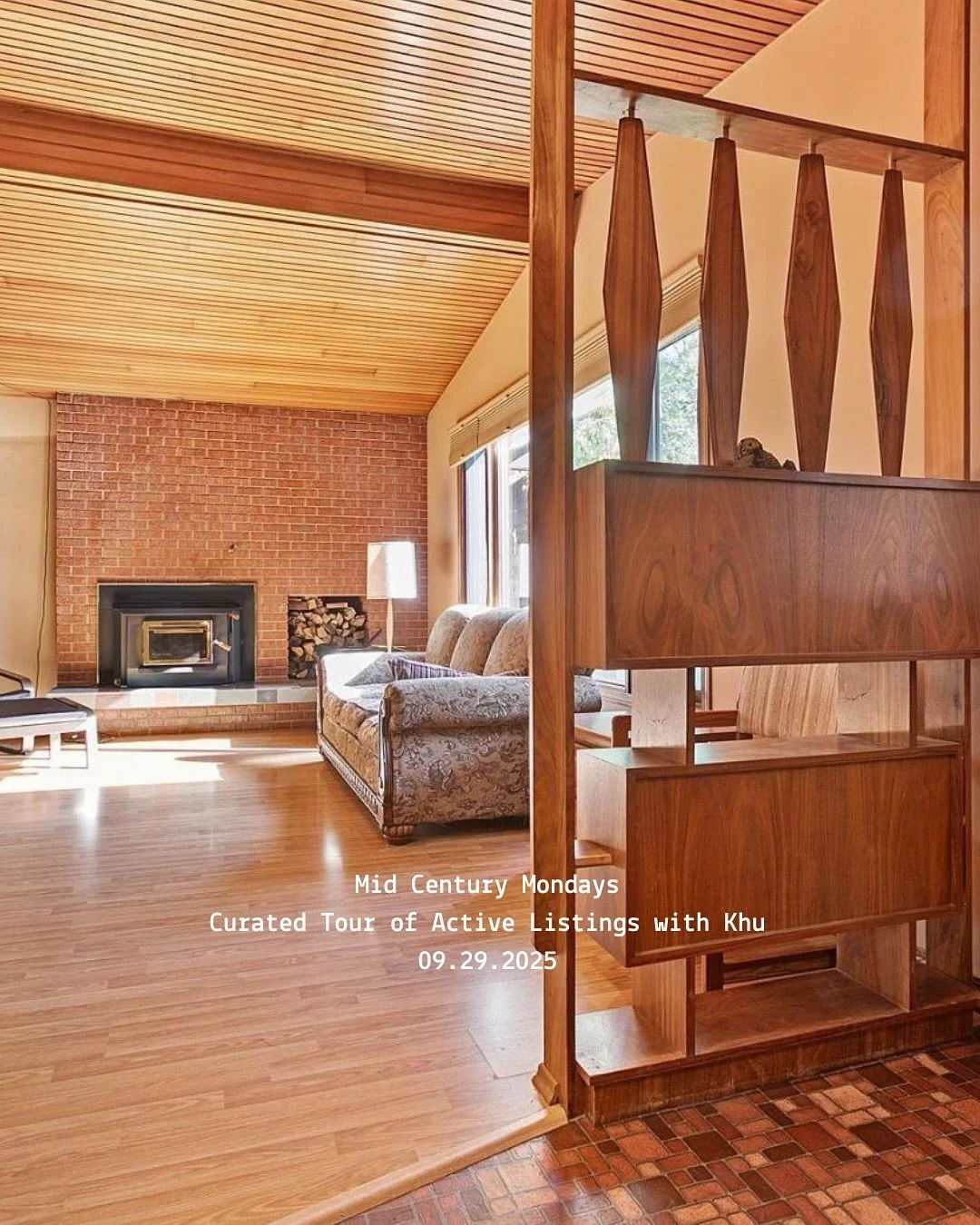 MID CENTURY MONDAYS // a curated tour of active listings with Khu 👋 

Mid-century modern is all about &ldquo;less is more.&rdquo; Think minimal, clean, and functional design paired with earthy materials like wood, brick, glass, and iron. These homes
