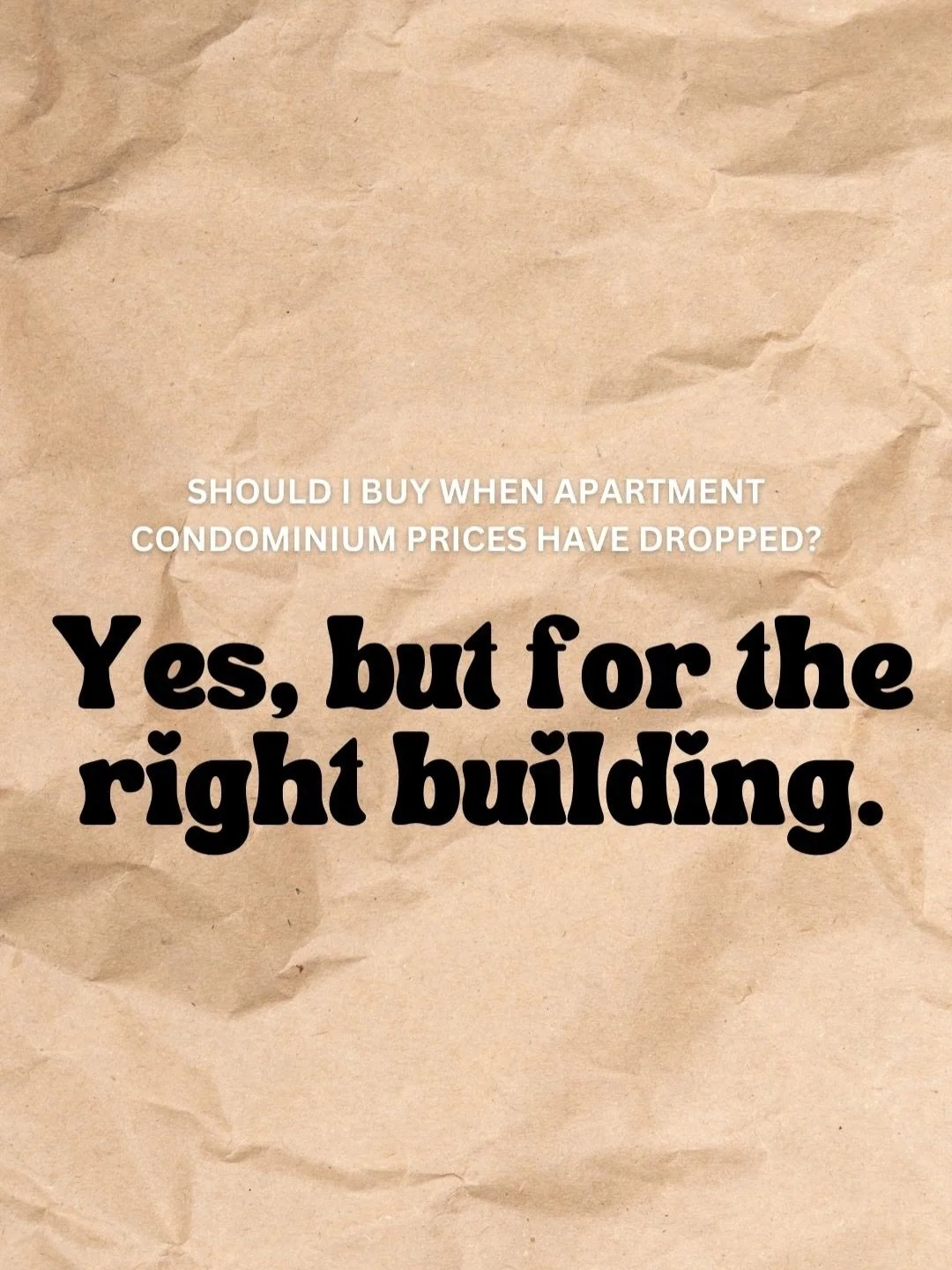 It&rsquo;s all about spotting gems when the market is soft for apartment style condominiums 💎