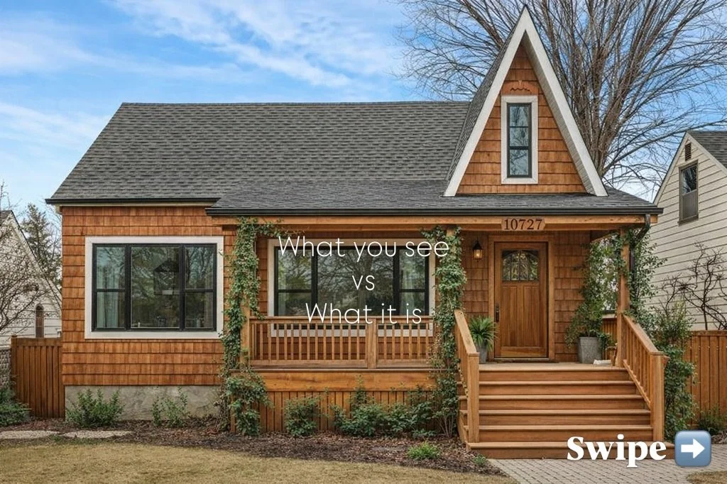 What this little house is&hellip; and what it could become.

A cute curb appeal is within reach. 

Swipe &rarr; to see two renovation directions:
&bull; Warm cedar shake character
&bull; Sleek modern transformation

Same footprint. Same structure. Co