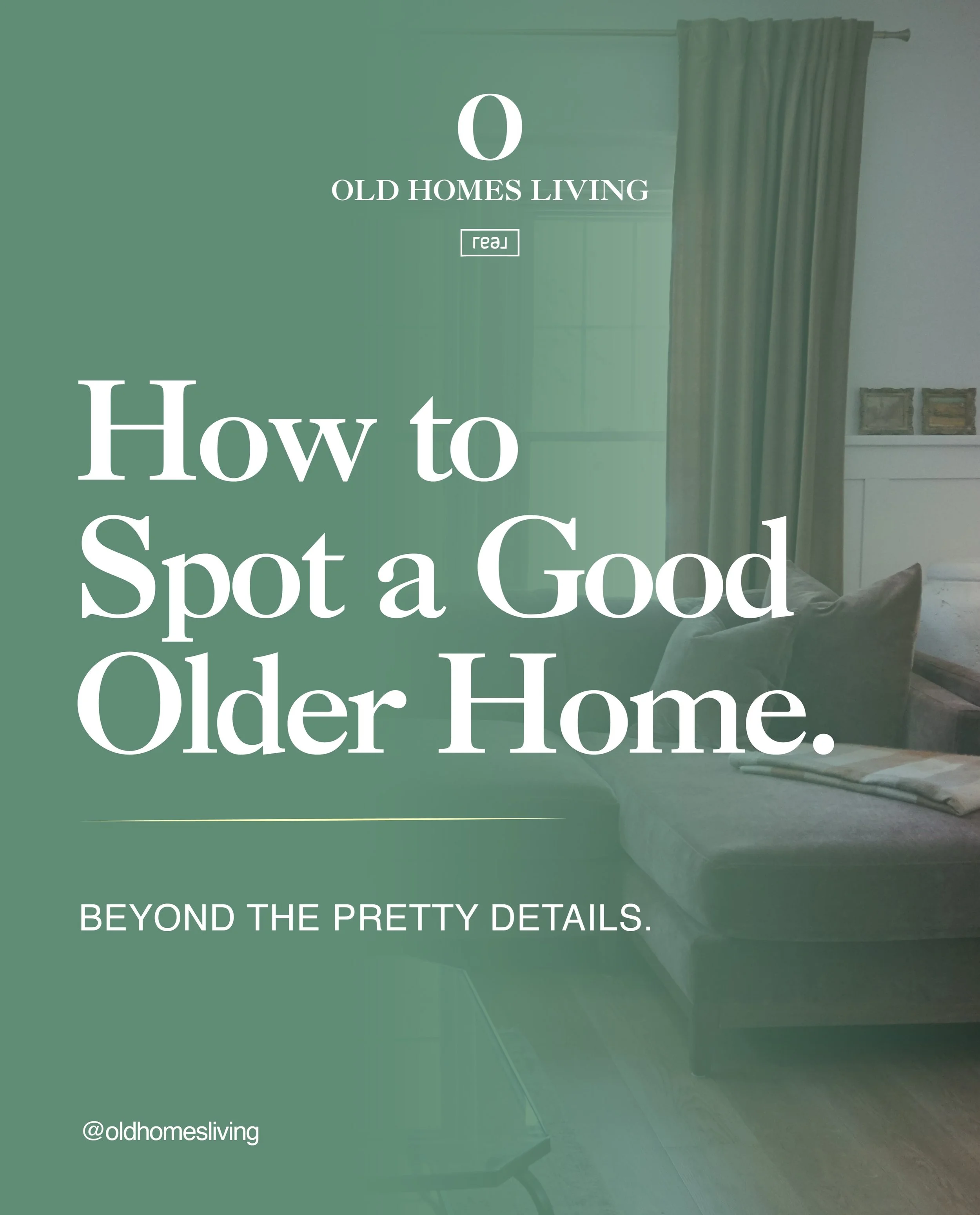 Buying an older home isn&rsquo;t about finding the most beautiful one.

It&rsquo;s about finding the one that&rsquo;s been cared for.

Fresh paint and stylish finishes are easy to change. What matters is the condition of the foundation, the quality o