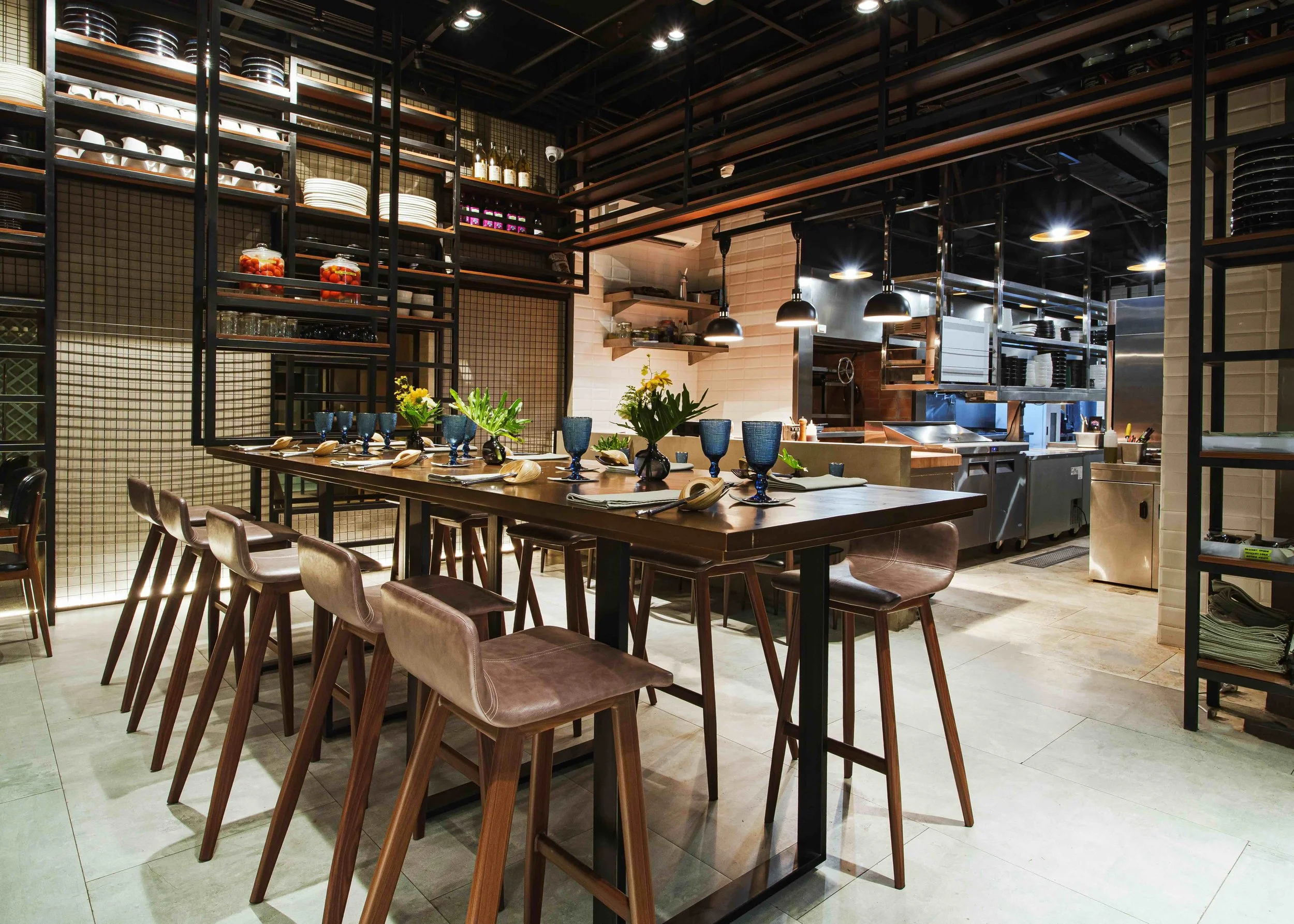 Dining place and Cooking place of Restaurant Idalia