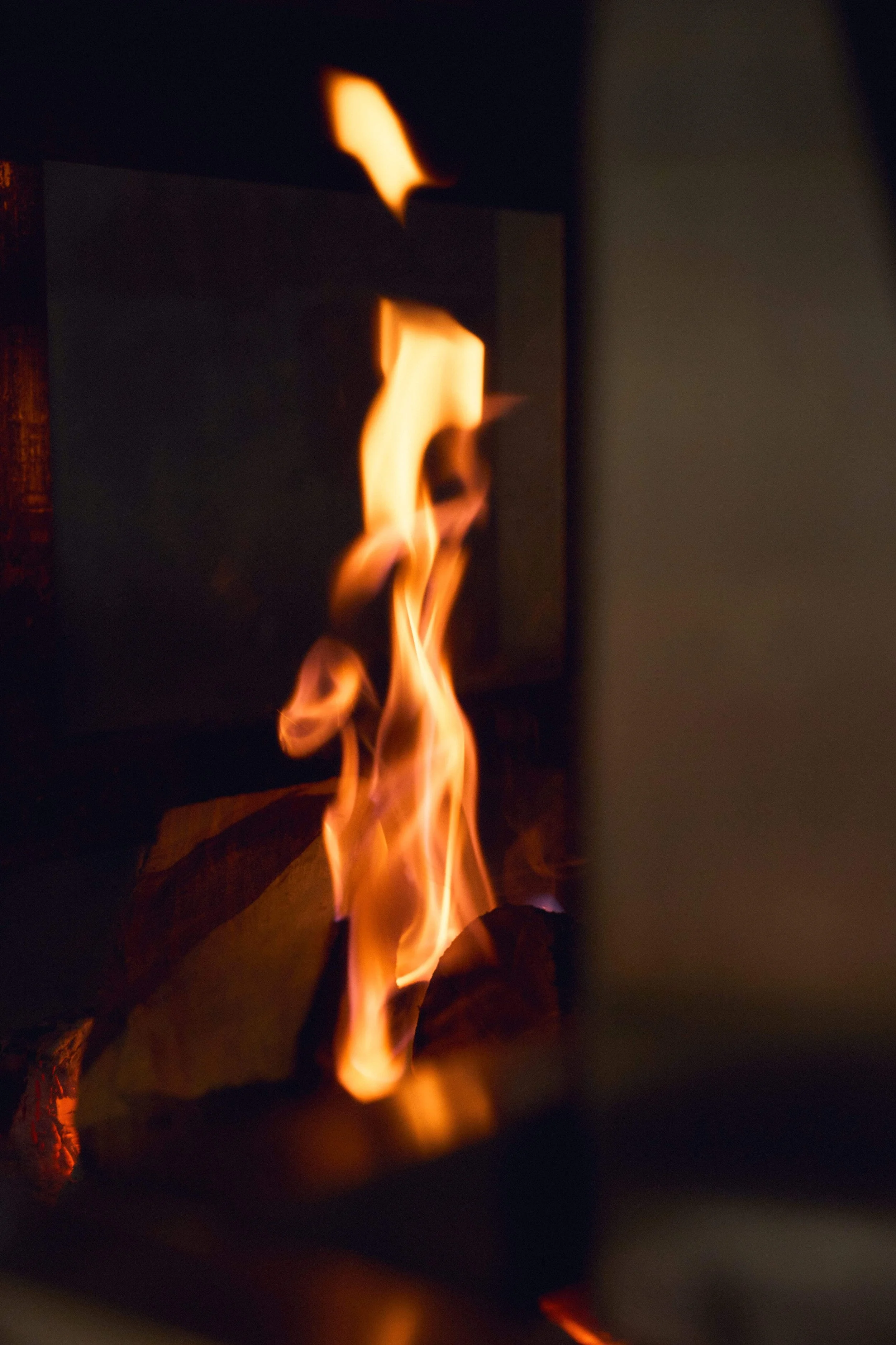 A fire burning